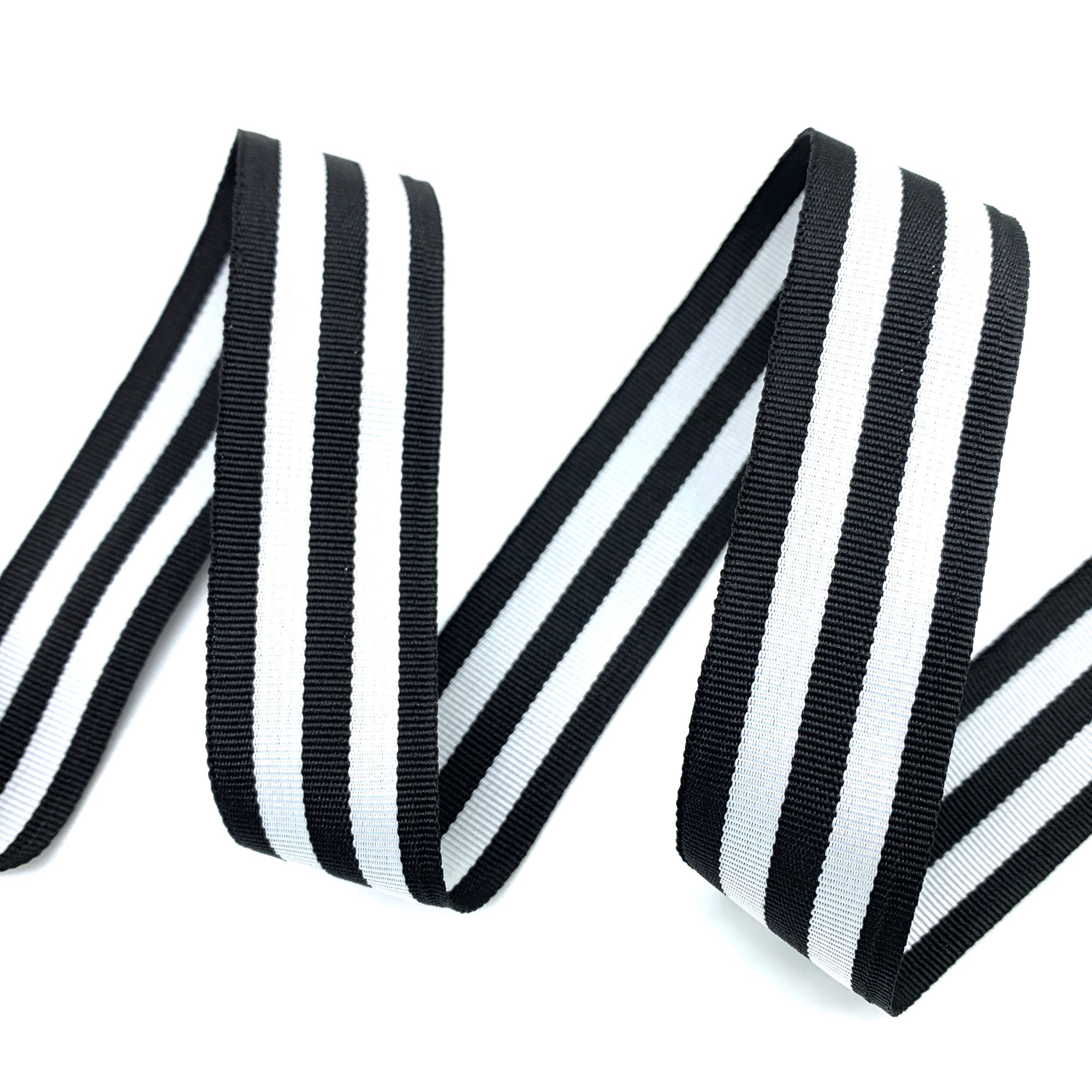 Fita Gorgurão BIA - 50 metros - 35MM, Preto/Branco