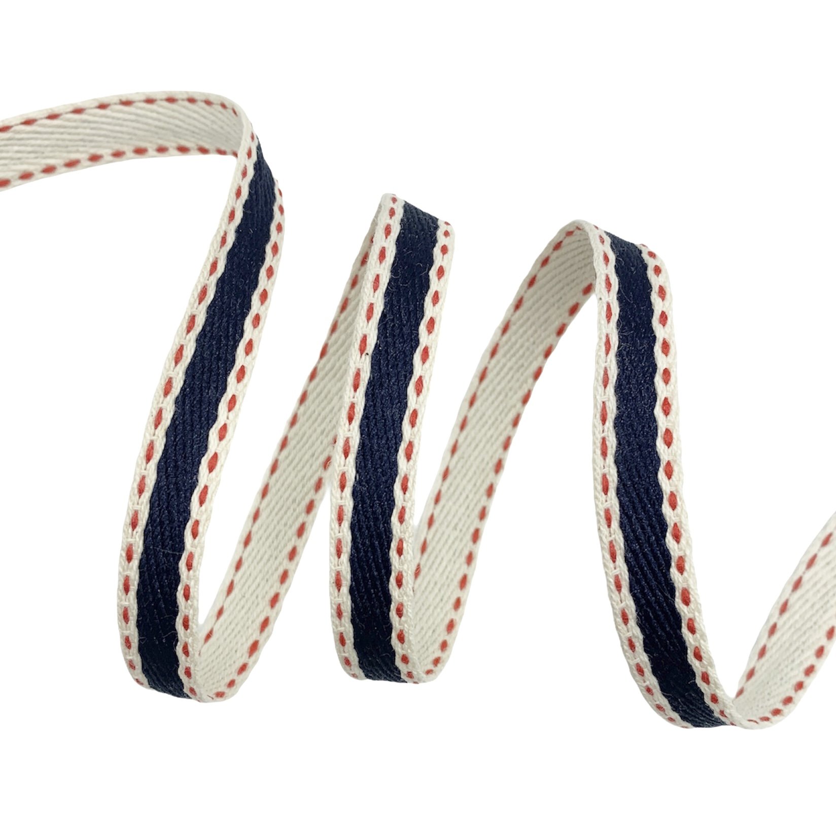 Cadarço Dupla Face Listrado Pespontado MS - 50 Metros