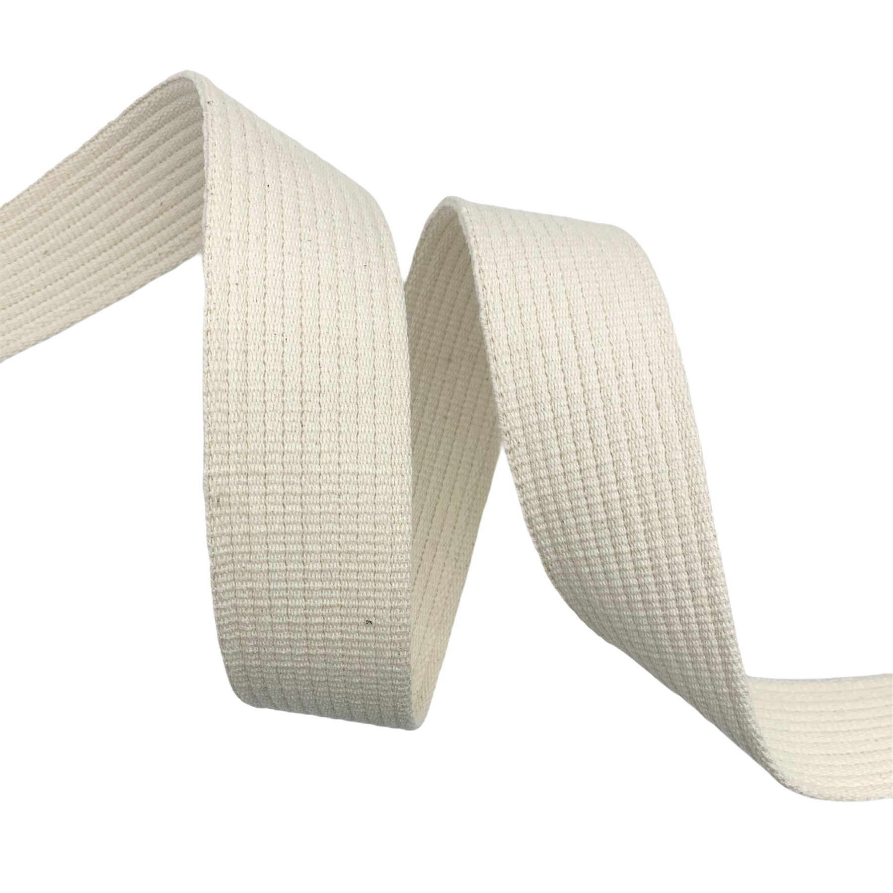 Cadarço para Cinto Canelado CTC - 25 Metros - 30MM, Cru