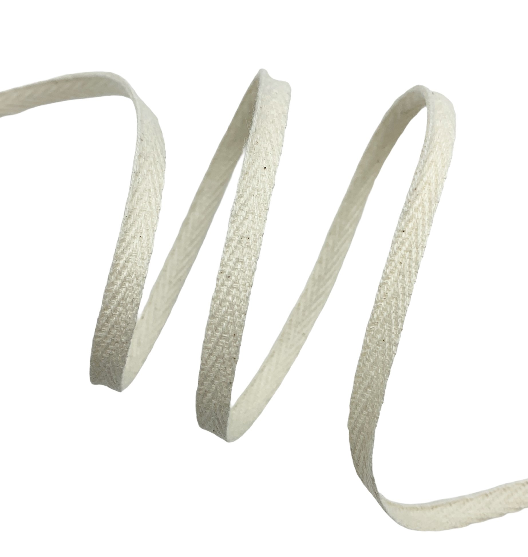 Cadarço Sarjado de Algodão CAD - 50 Metros - 06MM, Cru