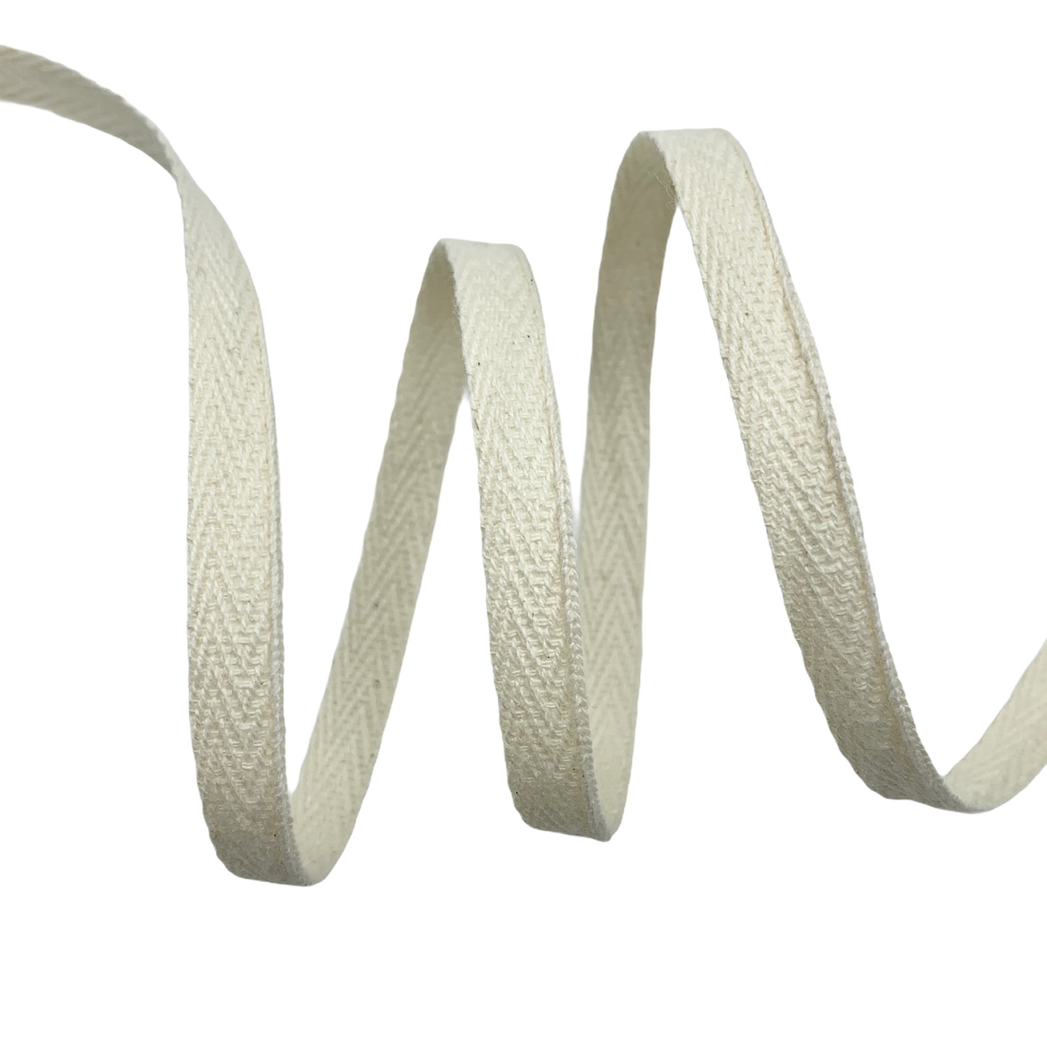 Cadarço Sarjado de Algodão CAD - 50 Metros - 08MM, Cru