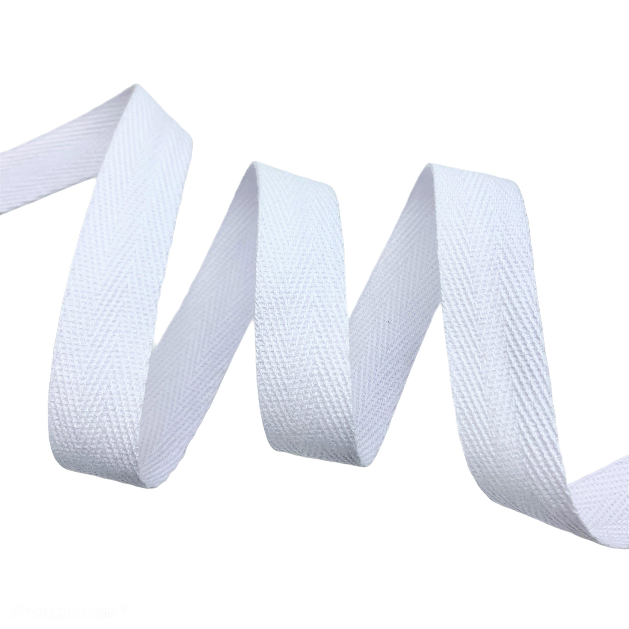 Cadarço Sarjado de Algodão CAD - 50 Metros - 20MM, Branco