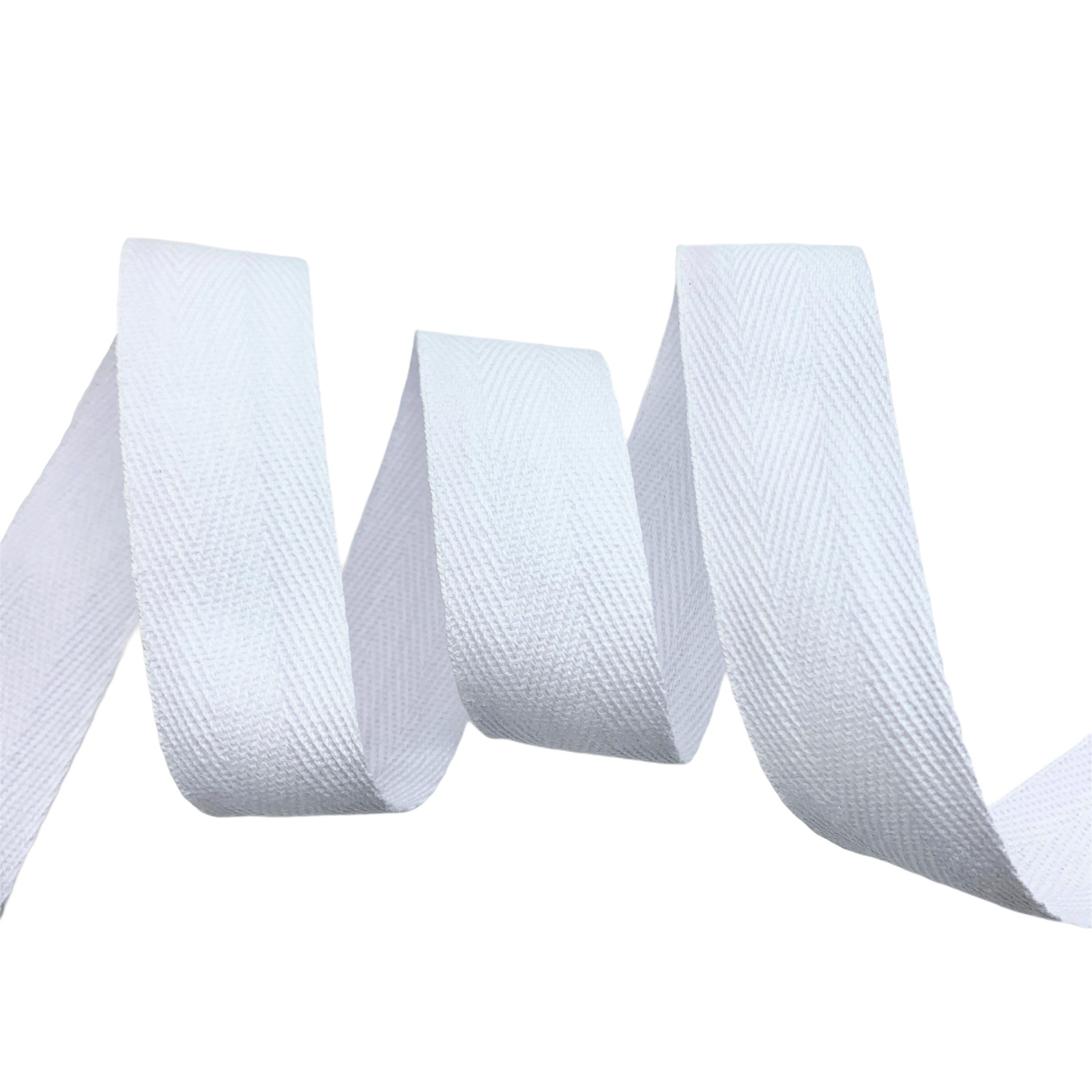 Cadarço Sarjado de Algodão CAD - 50 Metros - 30MM, Branco