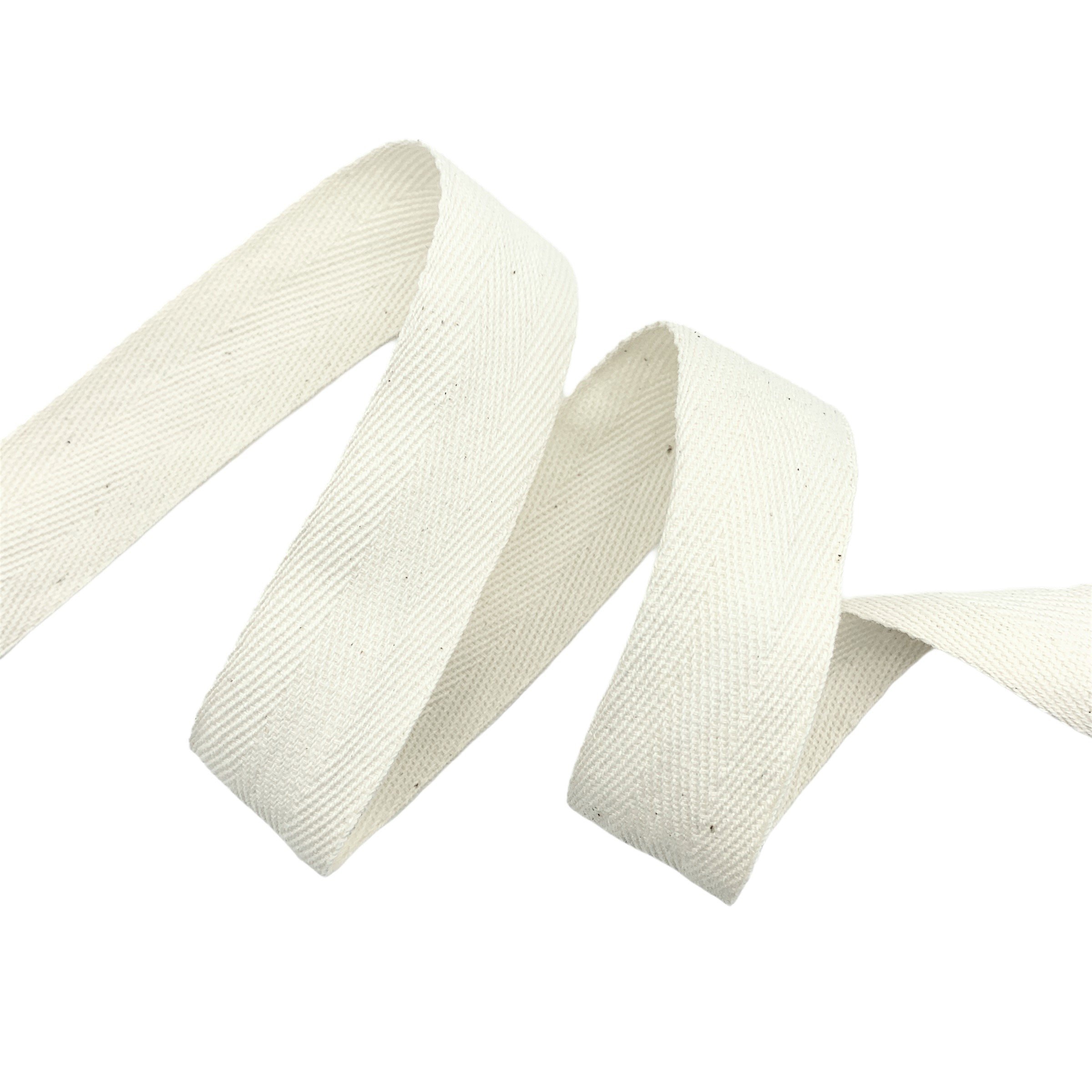 Cadarço Sarjado de Algodão CAD - 50 Metros - 30MM, Cru