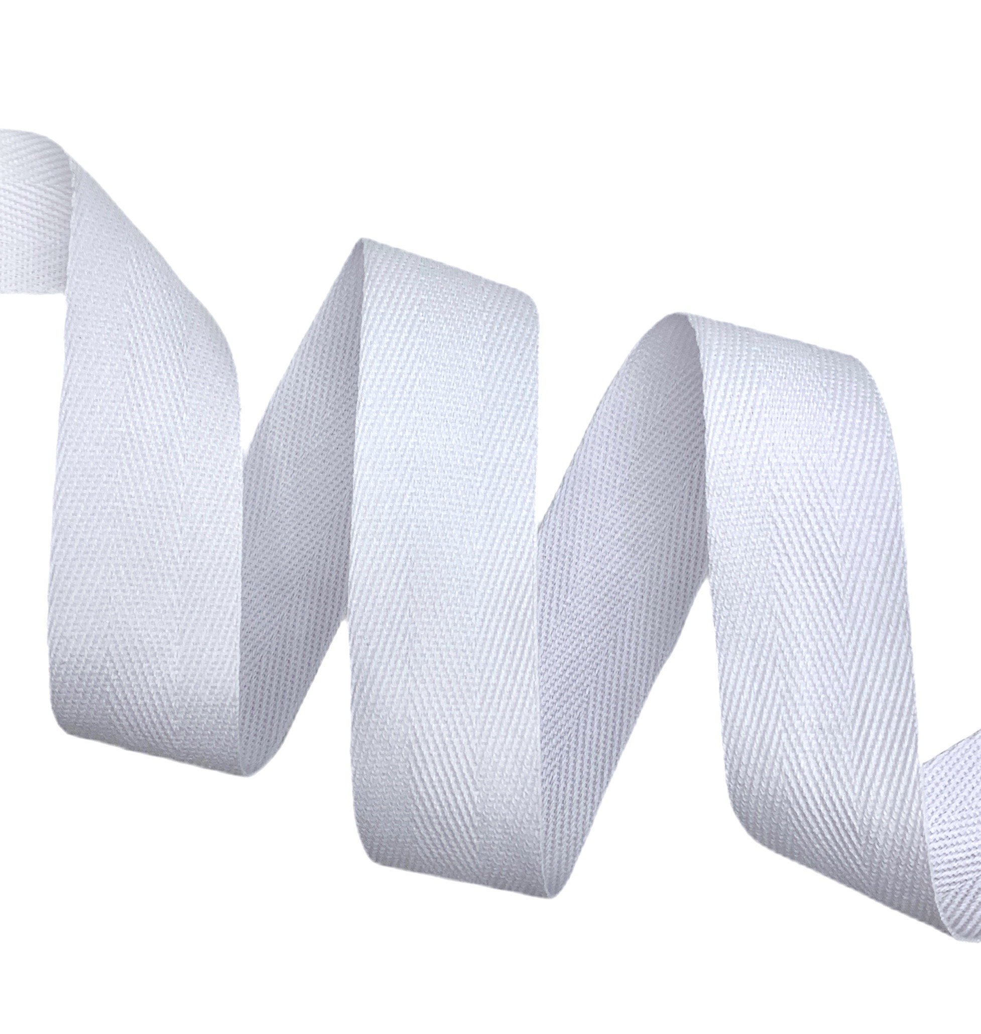 Cadarço Sarjado de Algodão CAD - 50 Metros - 35MM, Branco