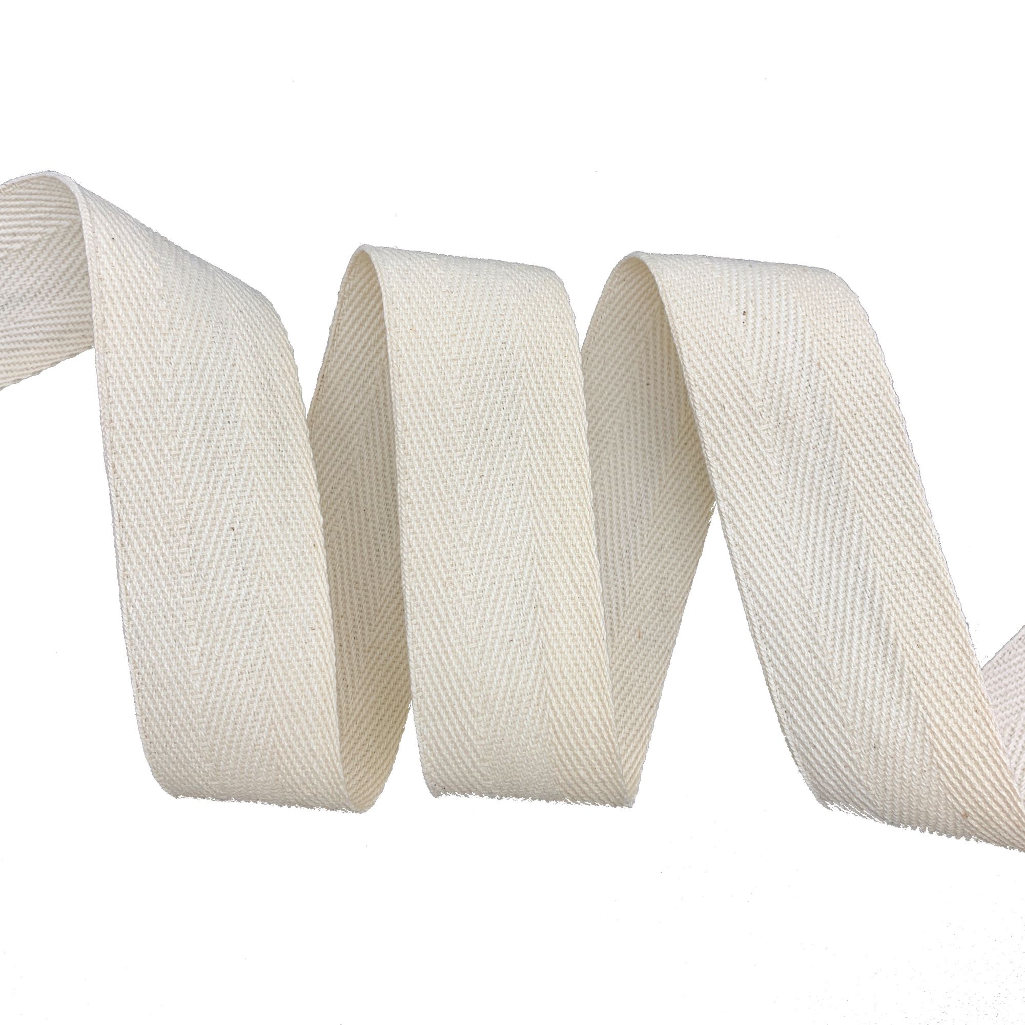 Cadarço Sarjado de Algodão CAD - 50 Metros - 35MM, Cru