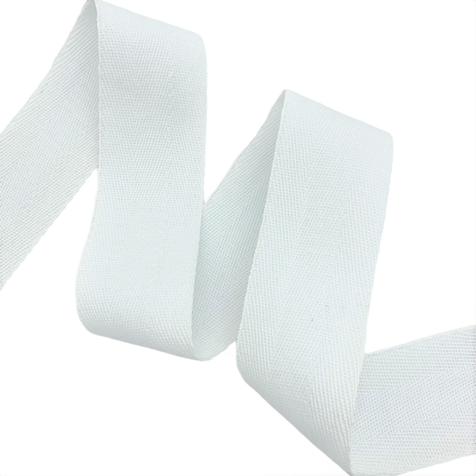 Cadarço Sarjado de Algodão CAD - 50 Metros - 45MM, Branco