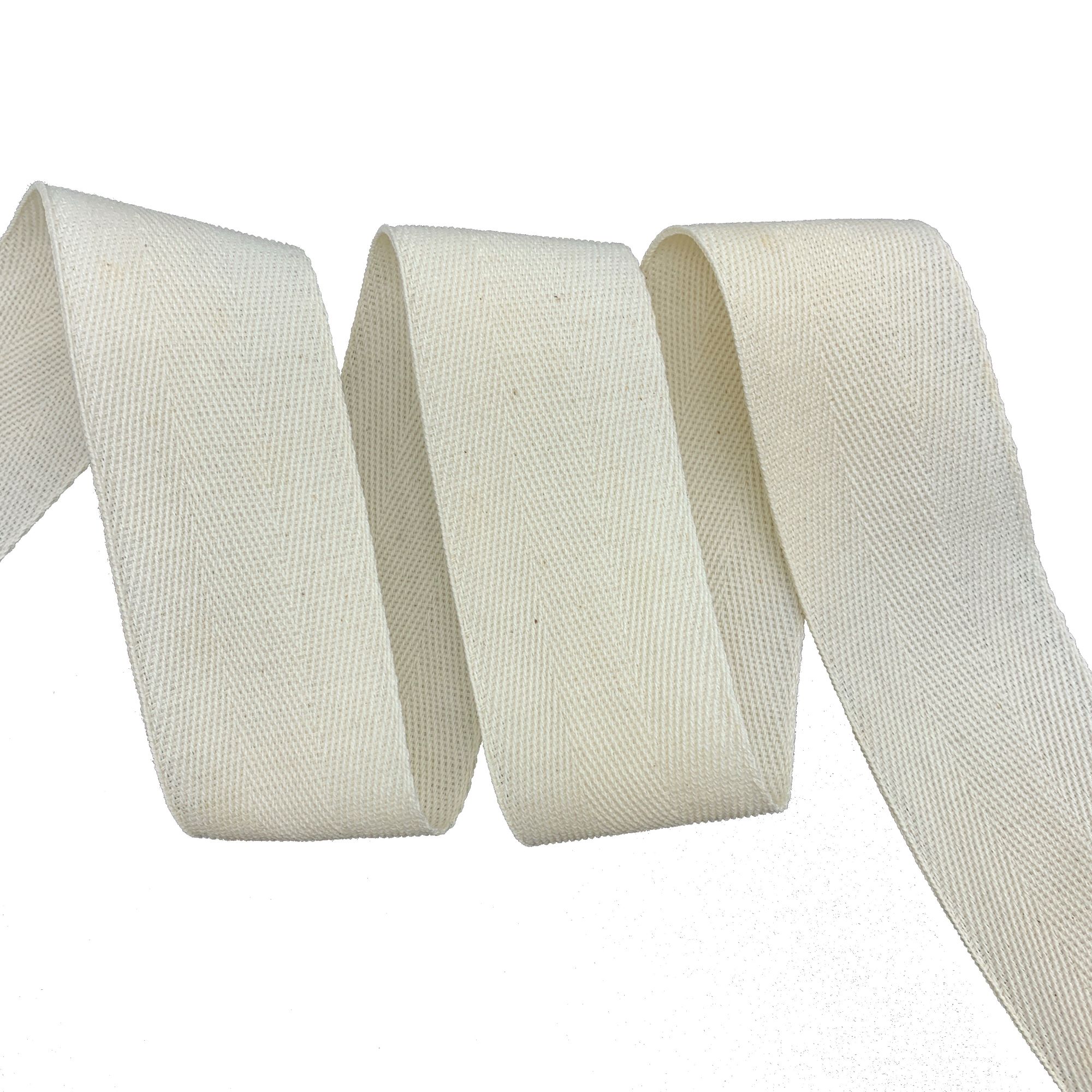 Cadarço Sarjado de Algodão CAD - 50 Metros - 45MM, Cru