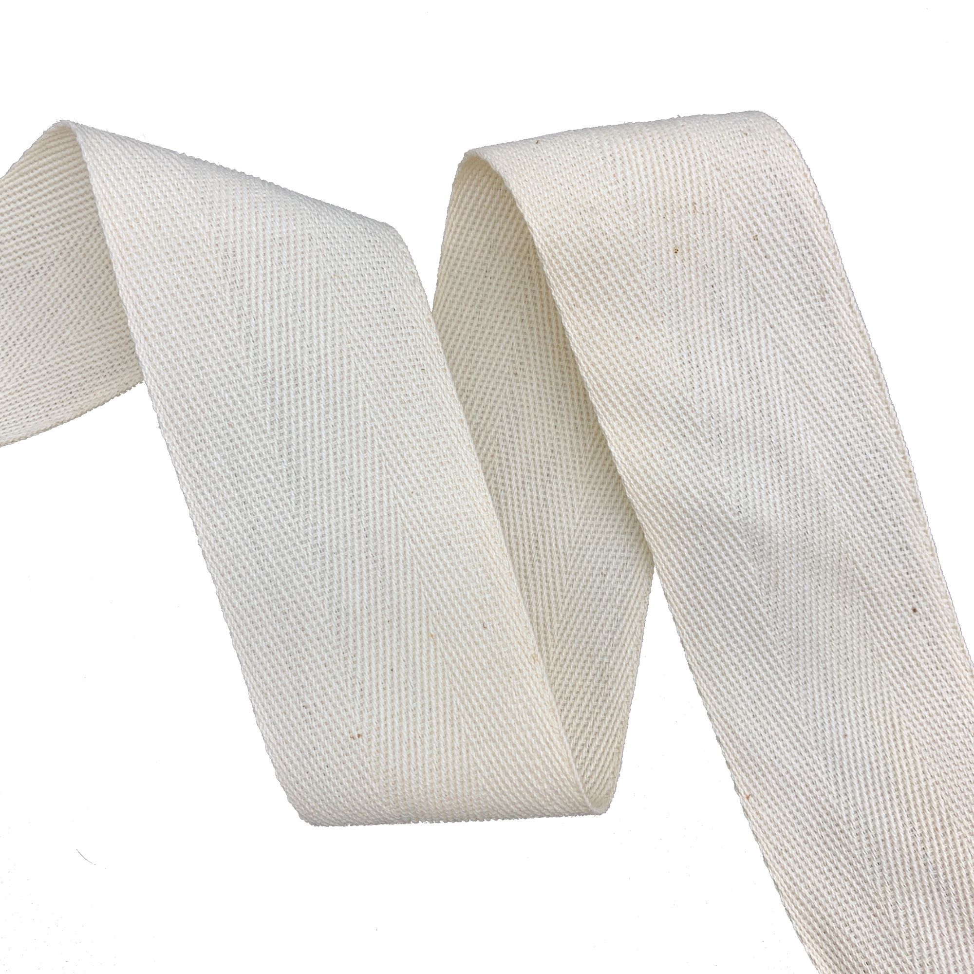 Cadarço Sarjado de Algodão CAD - 50 Metros - 50MM, Cru