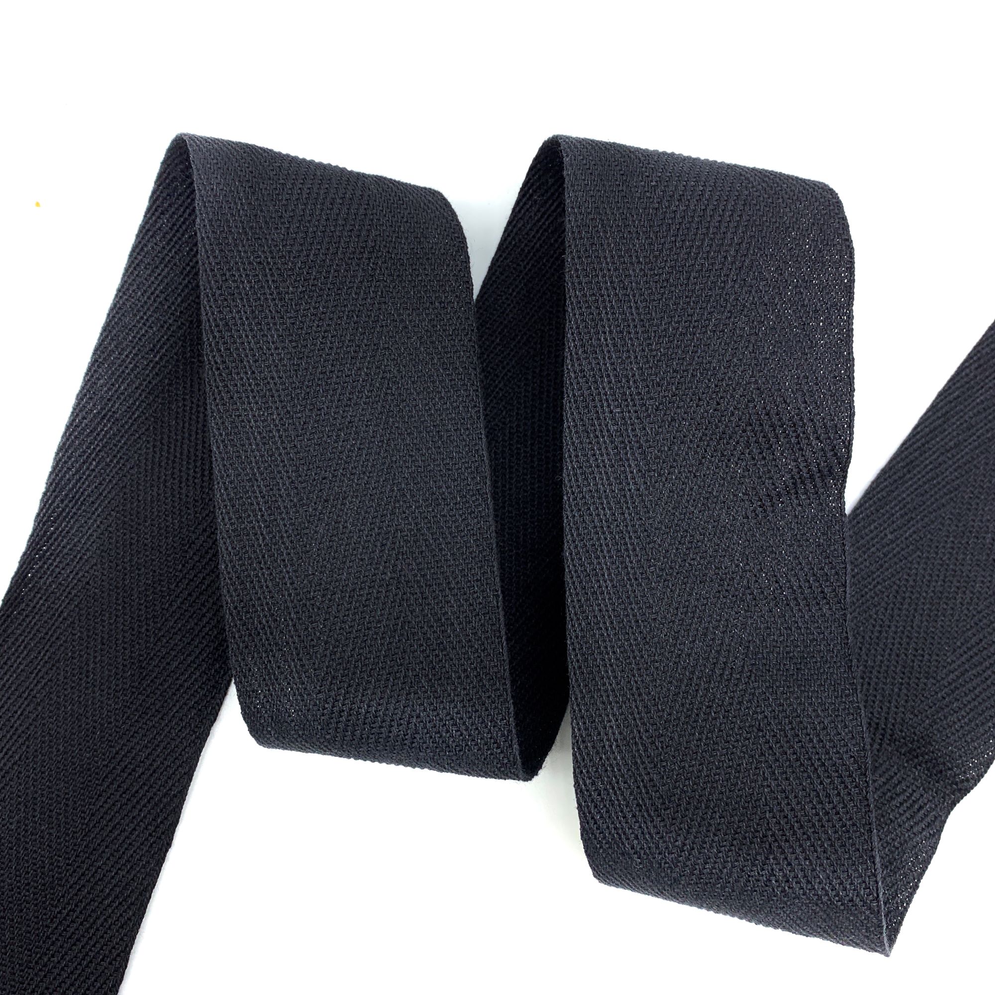 Cadarço Sarjado de Algodão CAD - 50 Metros - 50MM, Preto