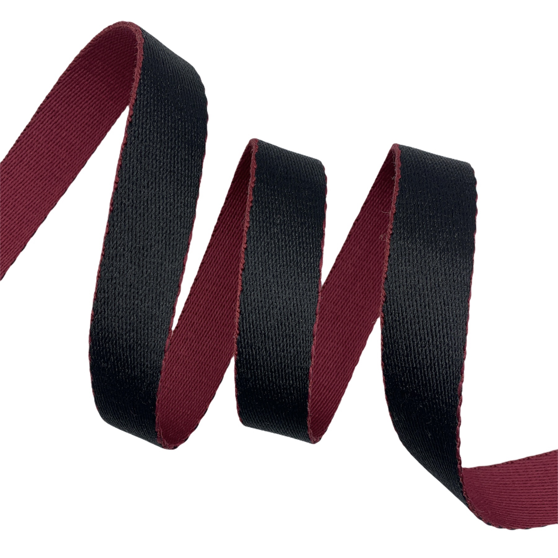 Cinto Dupla Face Poliéster PMS - 25 Metros - 25MM, Vinho/Preto