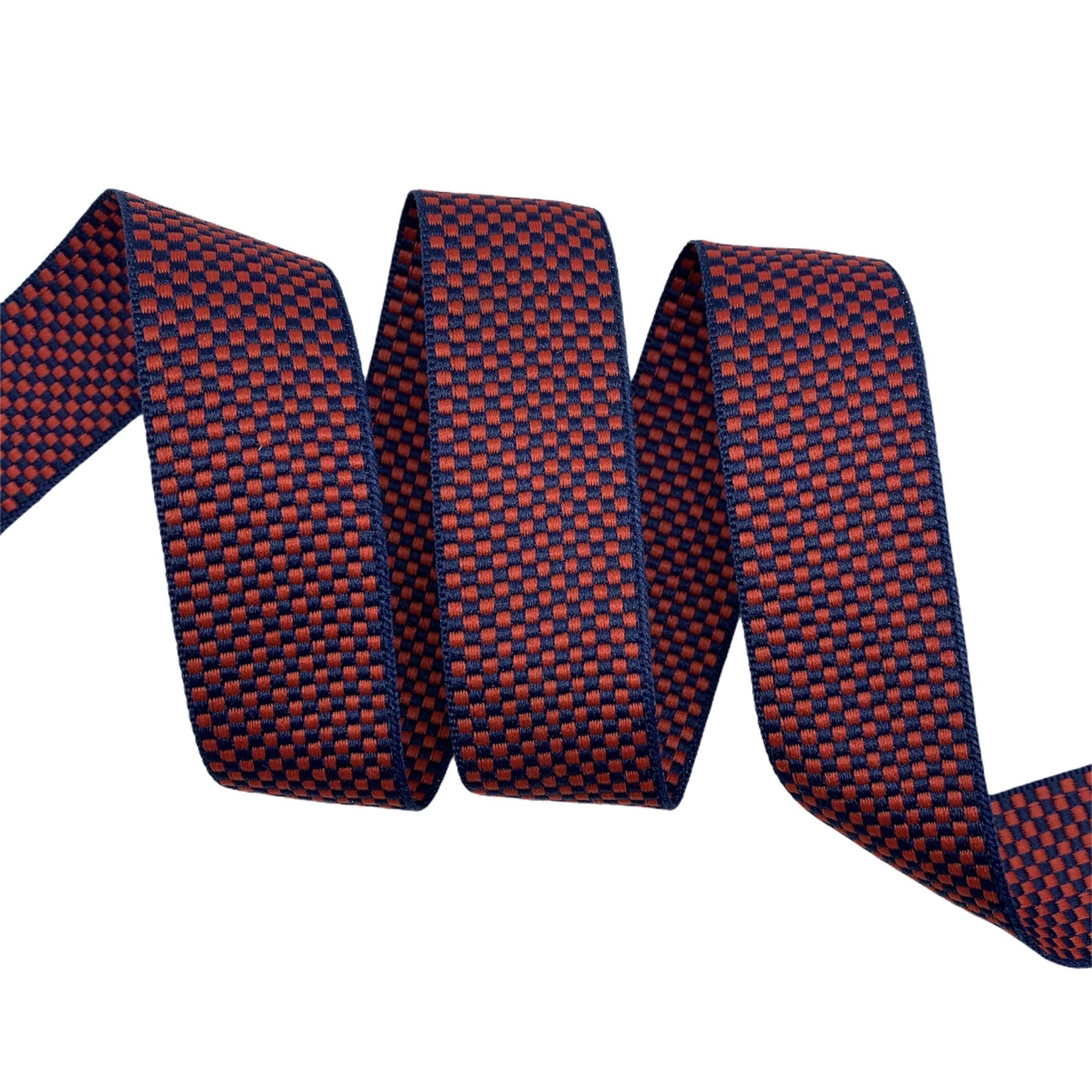 Fita Galão Xadrez GX2 - 50 Metros - 30MM, Marinho/Vermelho