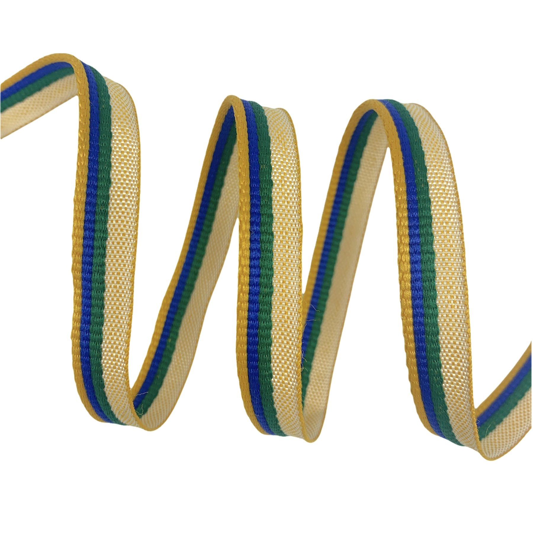 Fita Vivo Triplo 3 Bordas VV3E 12mm - 50 Metros - 13MM, Ouro/Royal/Bandeira