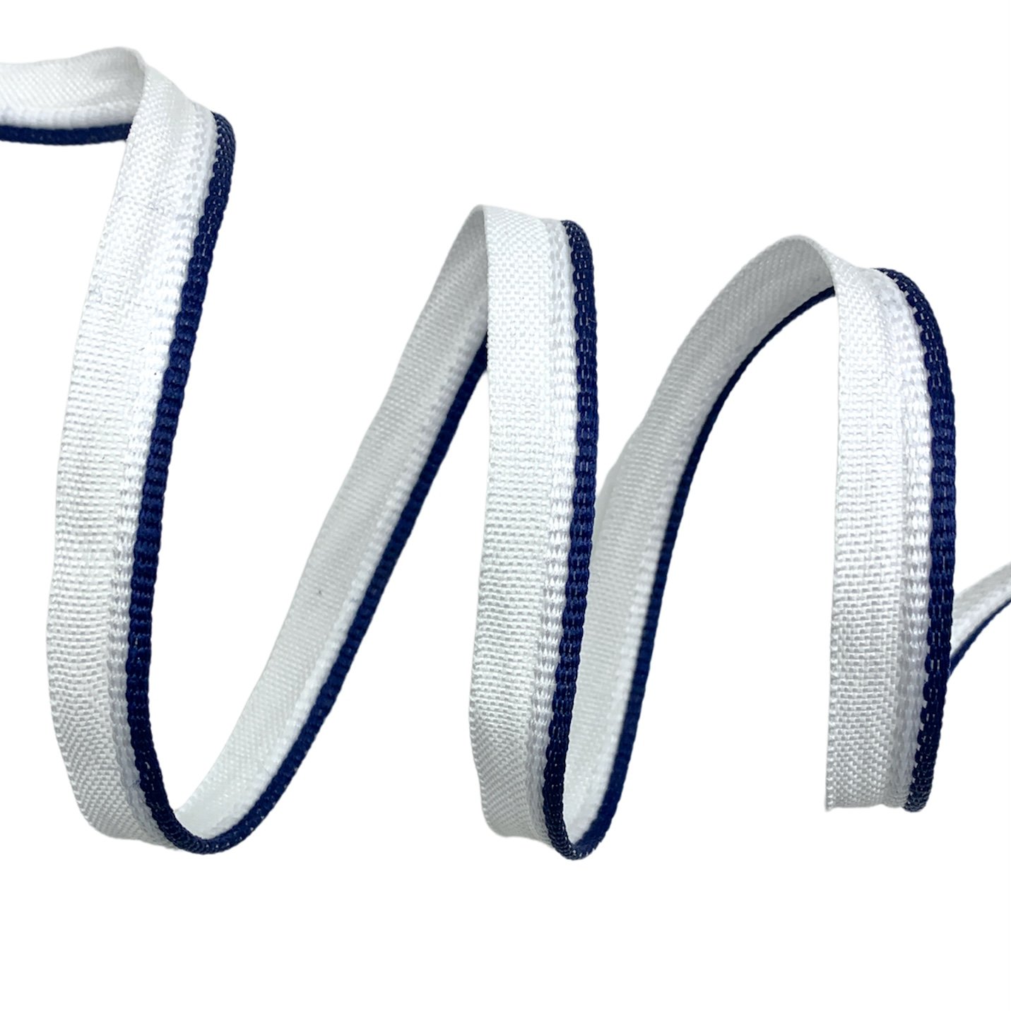 Fita Vivo Duplo 2 Bordas VV2E 10mm - 50 Metros - 12MM, Branco/Marinho
