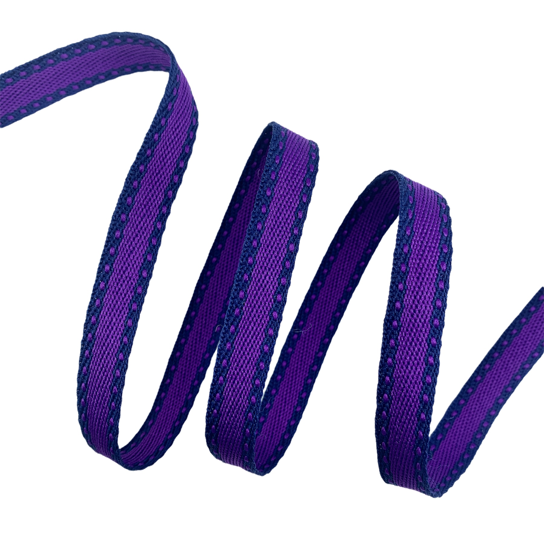 Cadarço Listrado FPL2P - 50 metros - 12MM, Marinho/Roxo