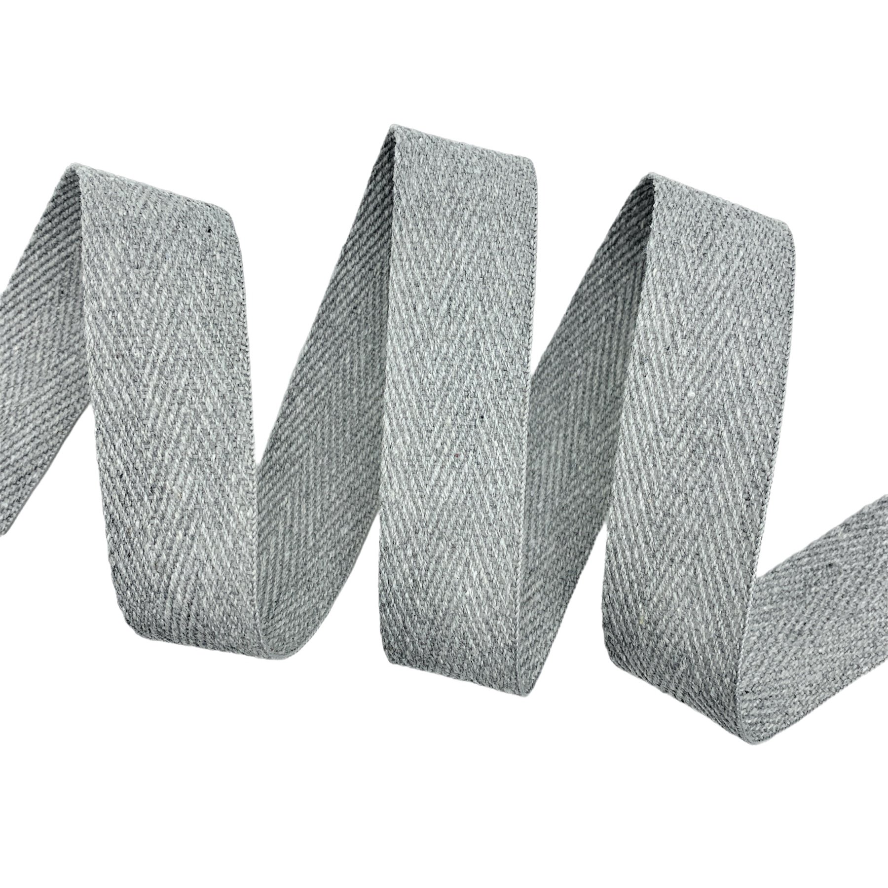 Cadarço Sarjado Misto CC - 50 metros - 30MM, Cinza Claro