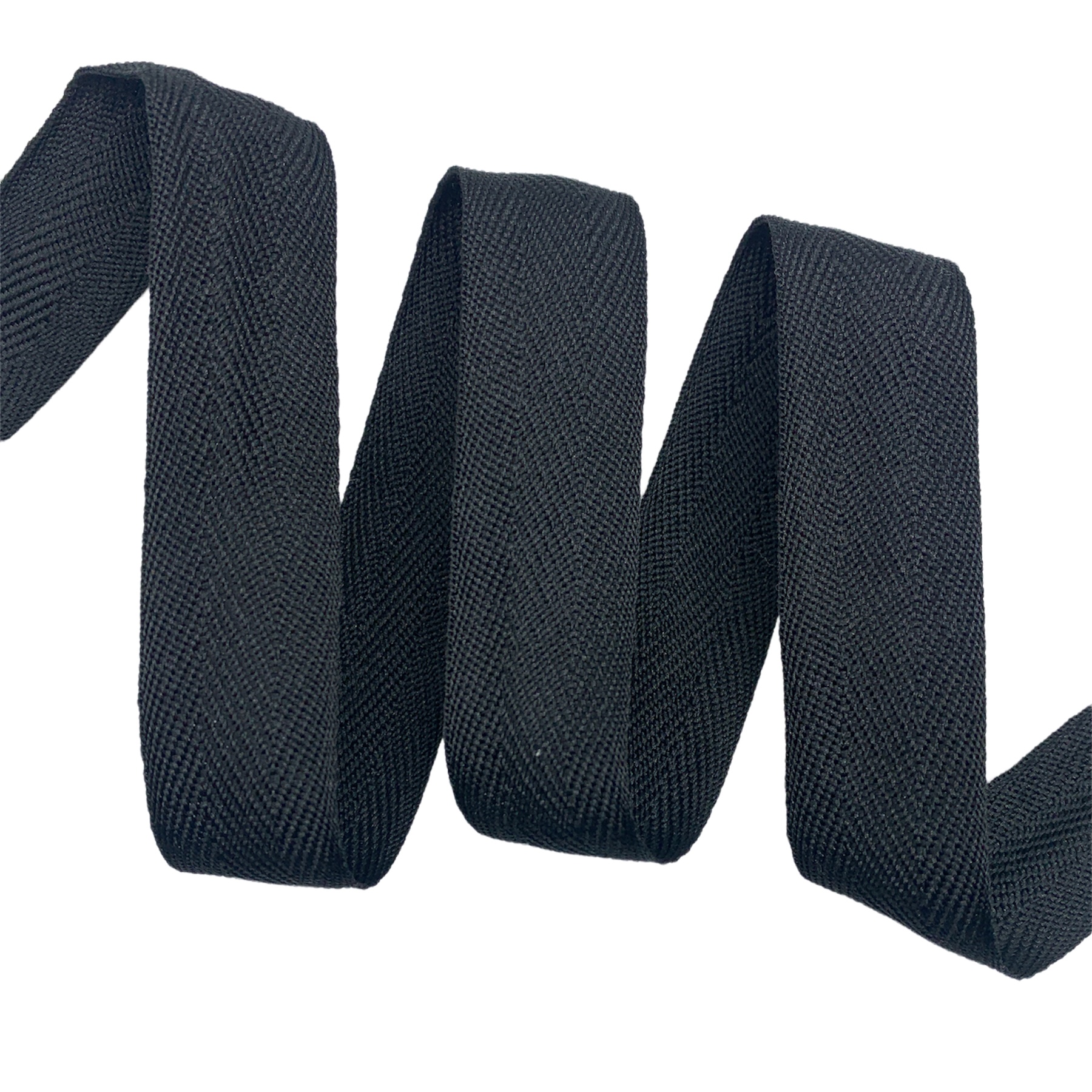 Cadarço Poliéster FP - 50 Metros - 25MM, Preto