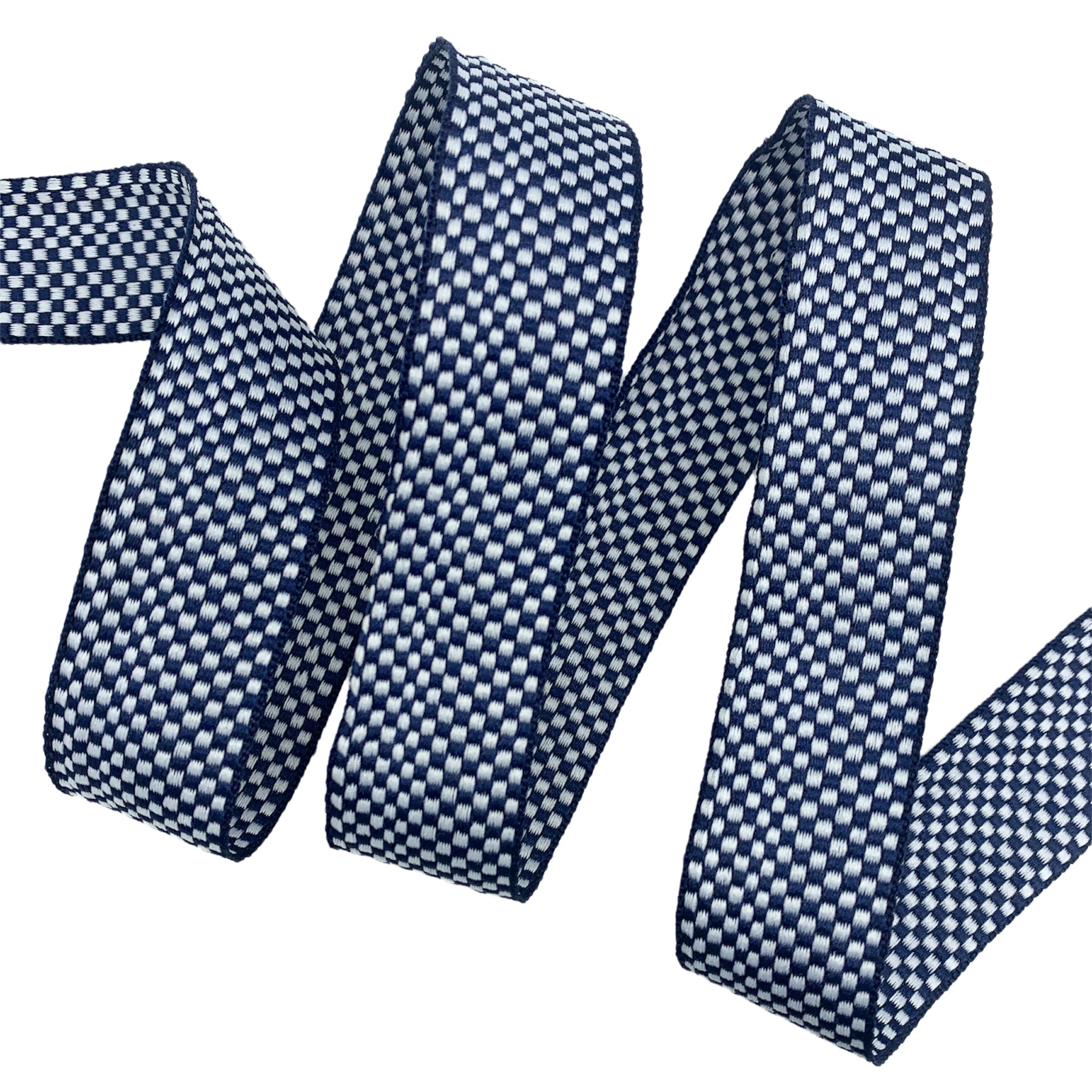 Fita Galão Xadrez GX2 - 50 Metros - 30MM, Marinho/Branco