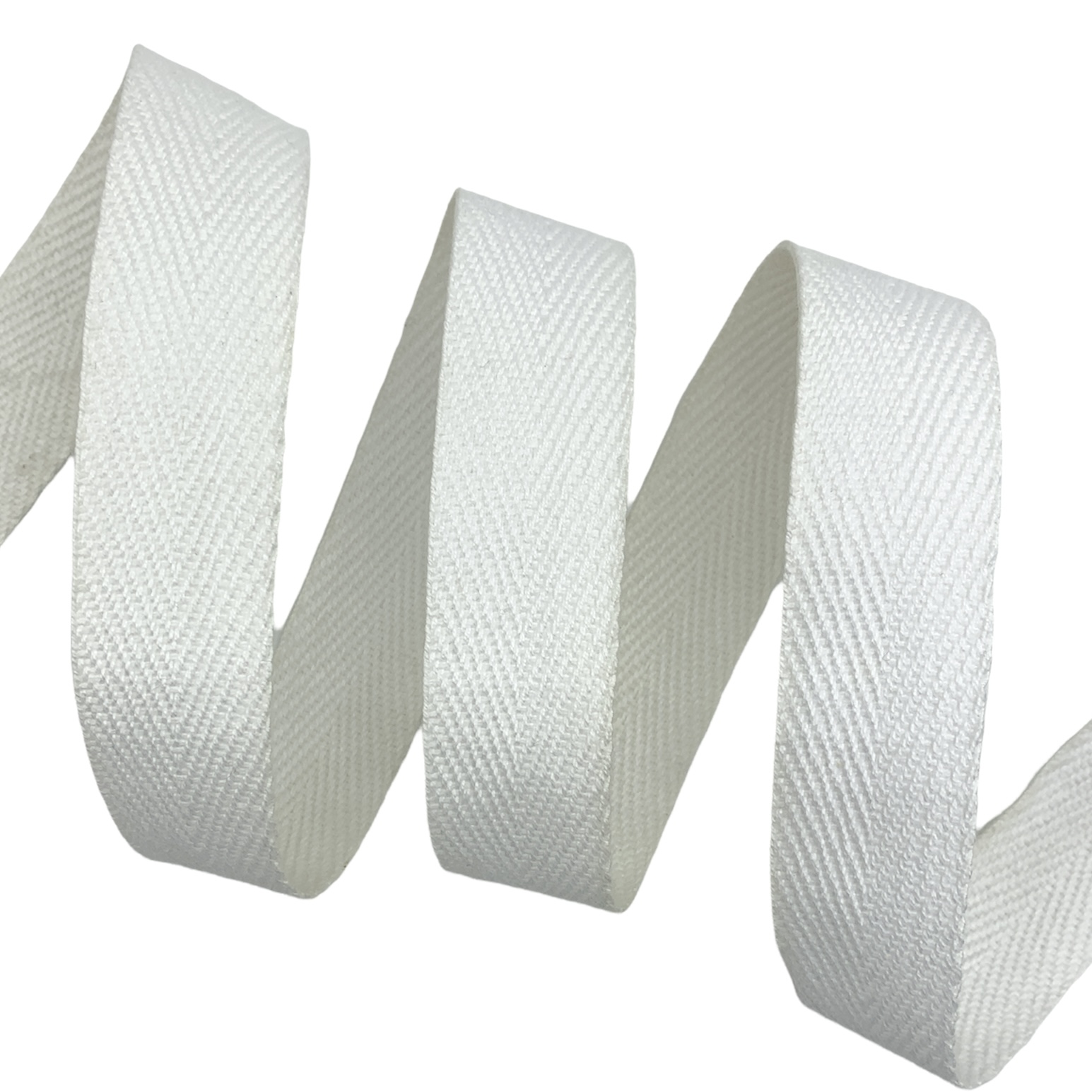 Cadarço Sarjado Grosso CADG - 50 metros - 20MM, Branco