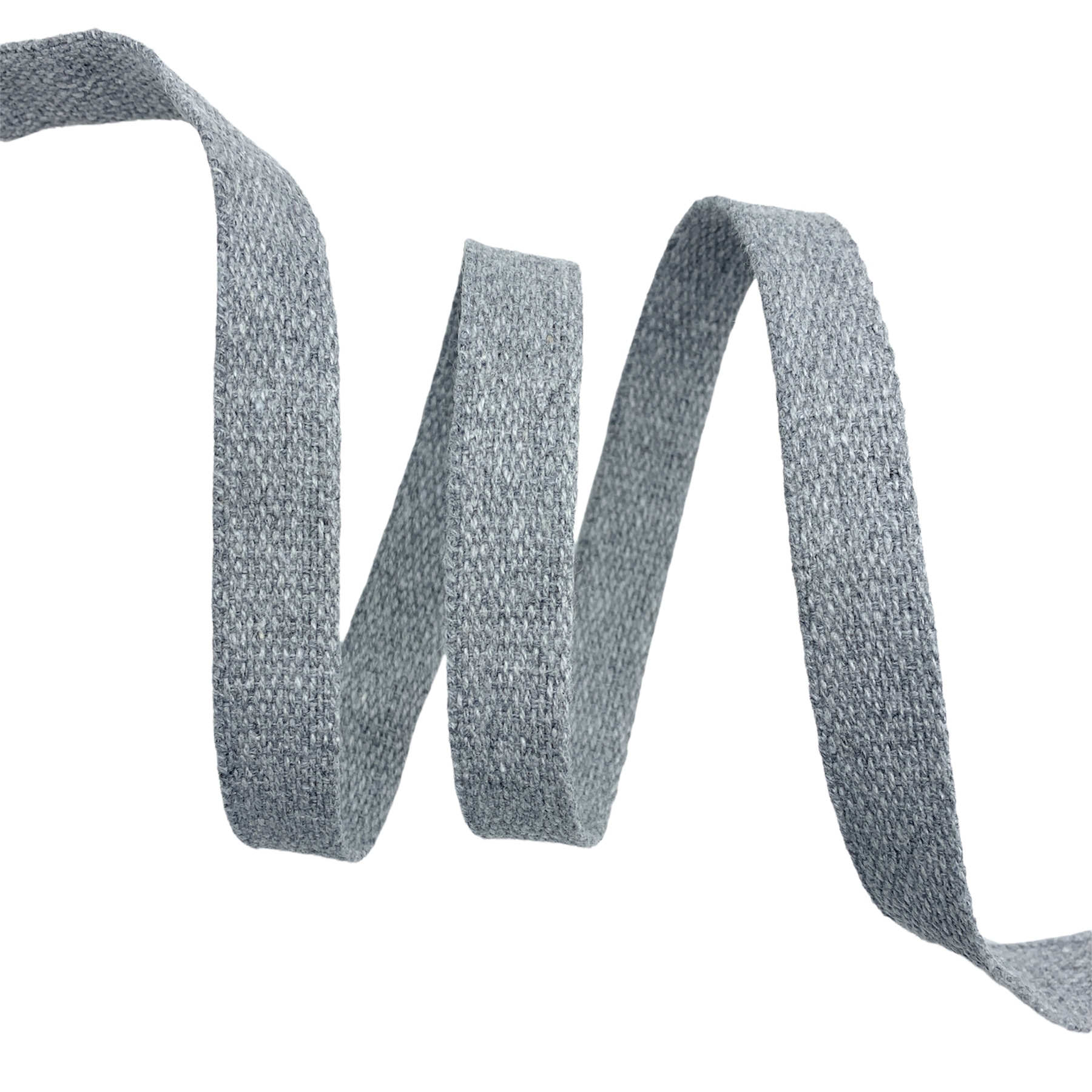 Cadarço Tubular Composição Mista TUBPA25 - 25 Metros - 15MM, Cinza Claro