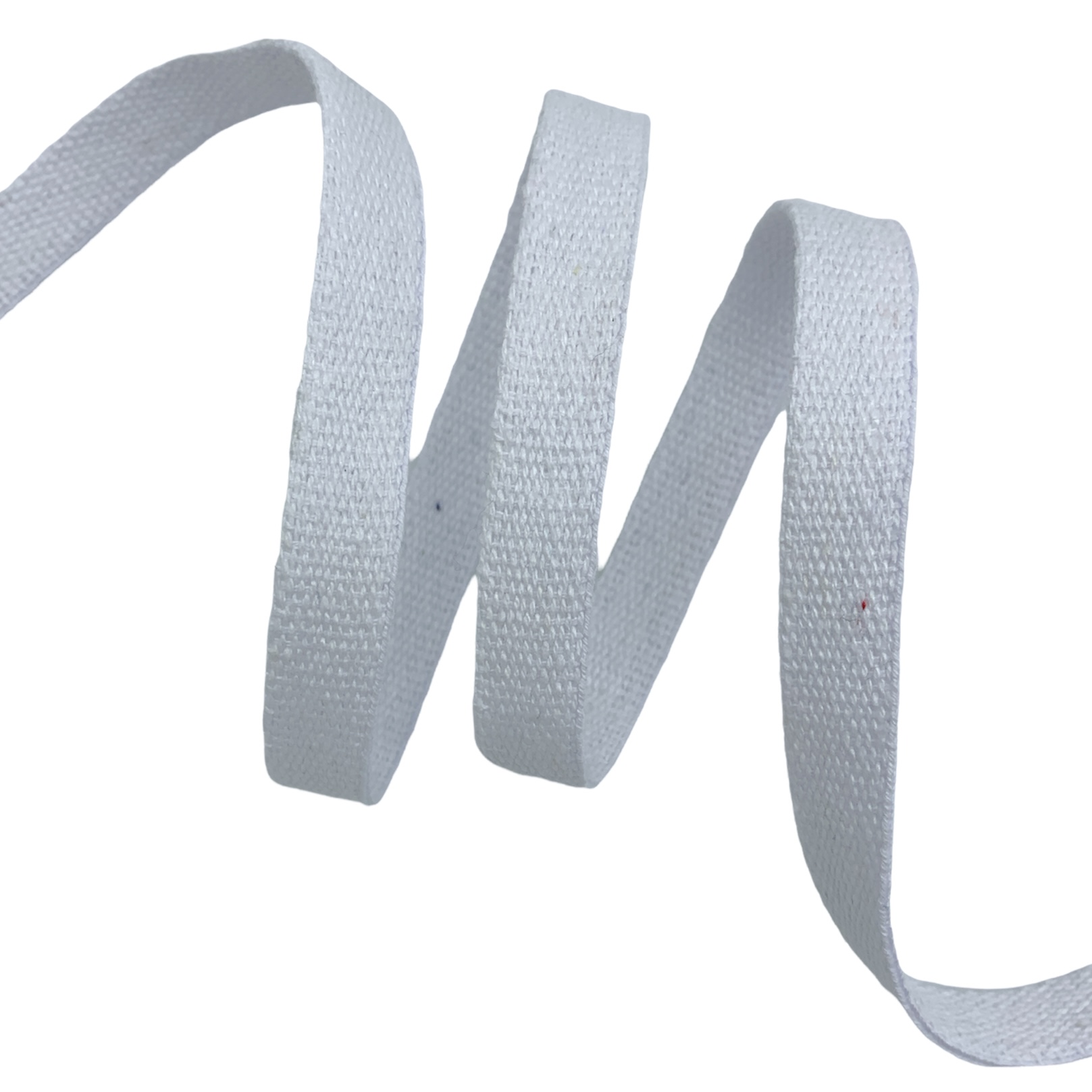 Cadarço Algodão Tubular - 25 Metros - 15MM, Branco