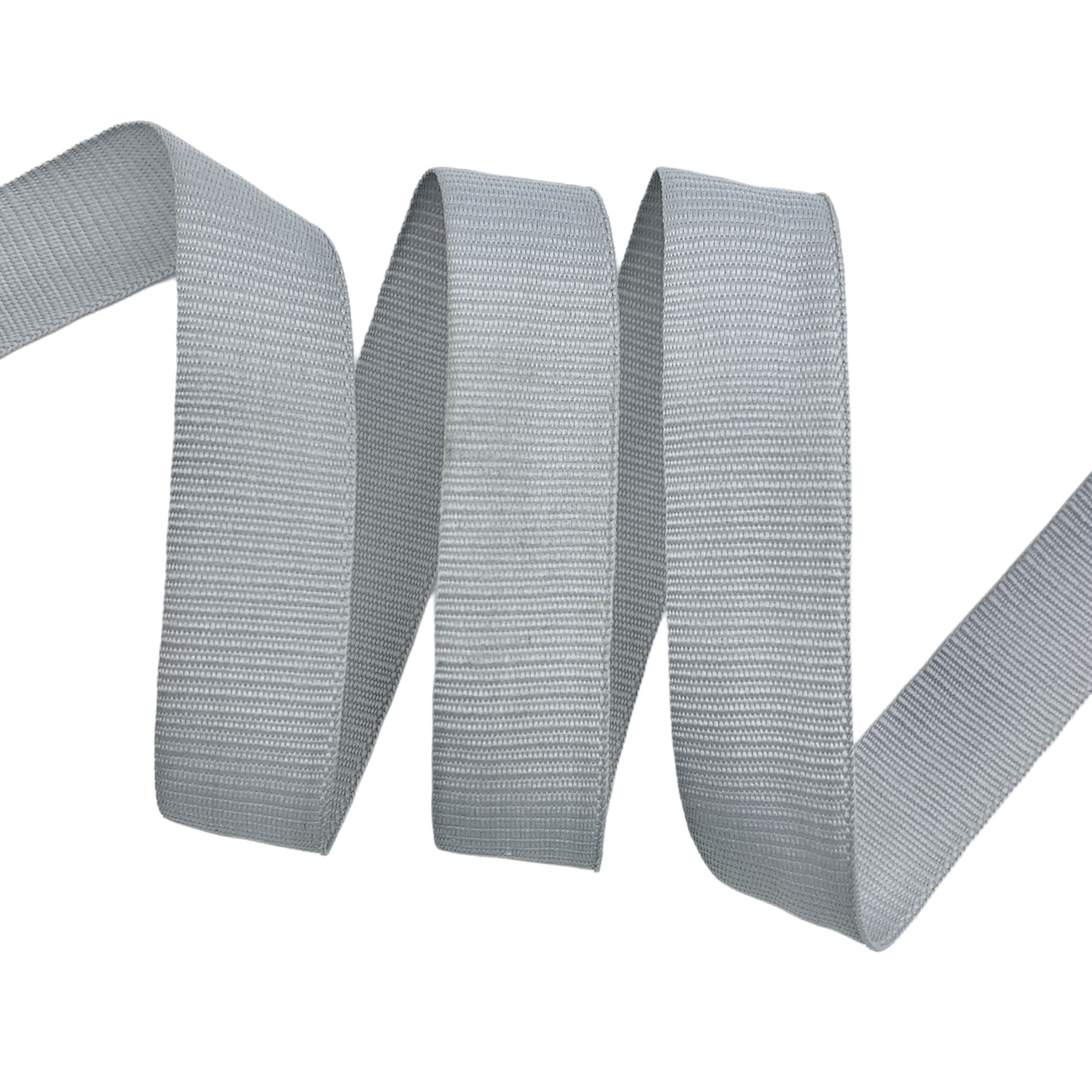 Fita Gorgurão Poliéster GIII - 50 Metros - 20MM, Cinza Claro