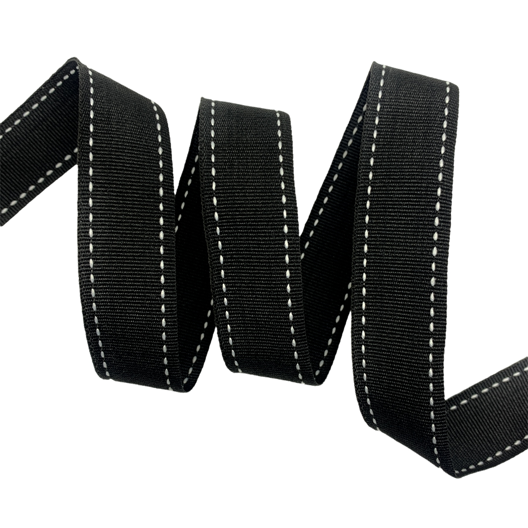 Fita Galão Pesponto Duplo GII2P 50 Metros - 25MM, Preto/Alvejado