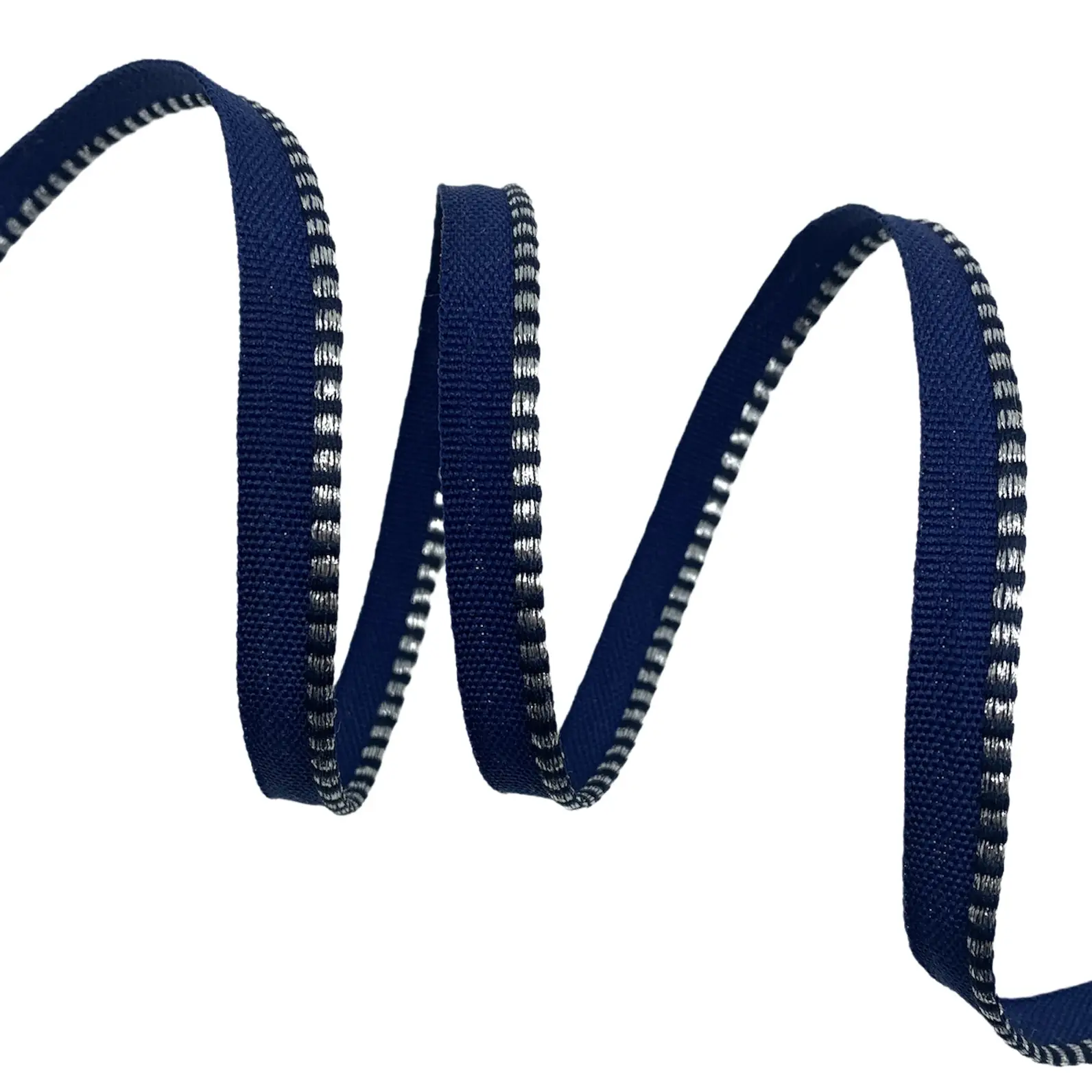 Fita Vivo Metalizado Zíper 2 VVMZ2 - 50 Metros - Marinho/Prata