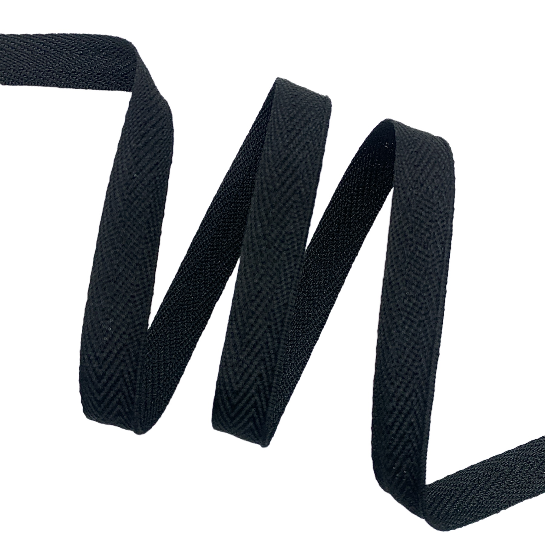 Cadarço Poliéster FP - 50 Metros - 12MM, Preto