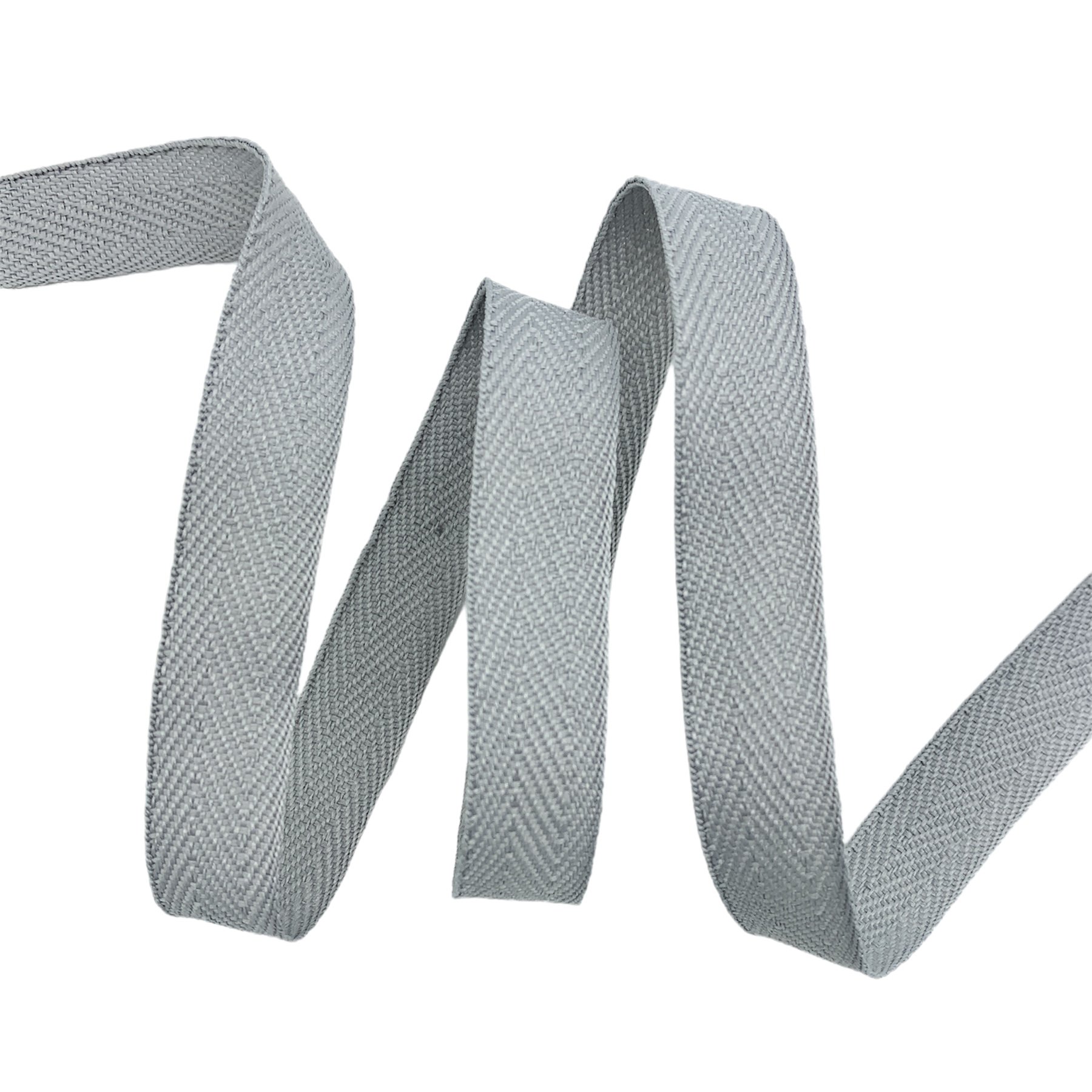 Cadarço Poliéster FP - 50 Metros - 15MM, Cinza Claro