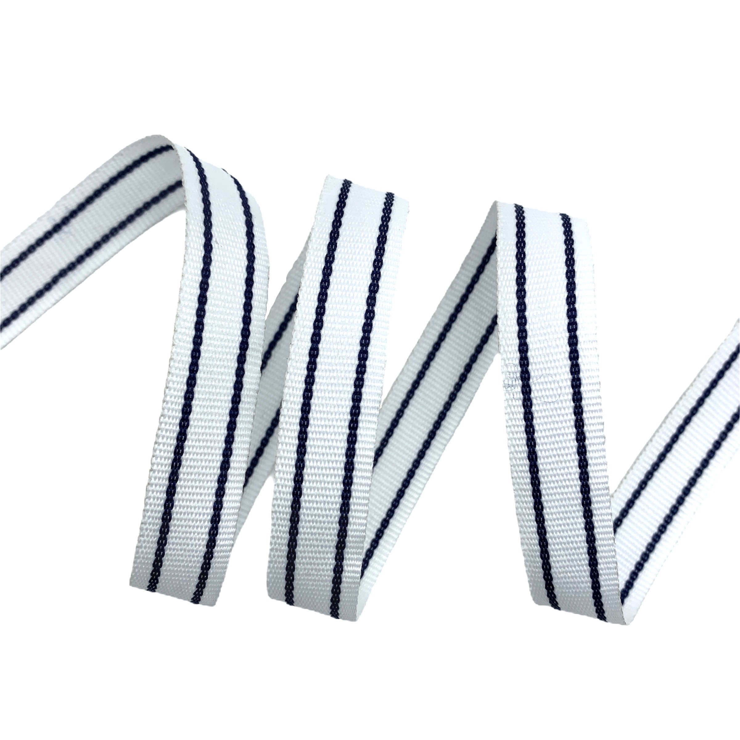 Fita Gorgurão BIA2 - 50 metros - 15MM, Branco/Marinho