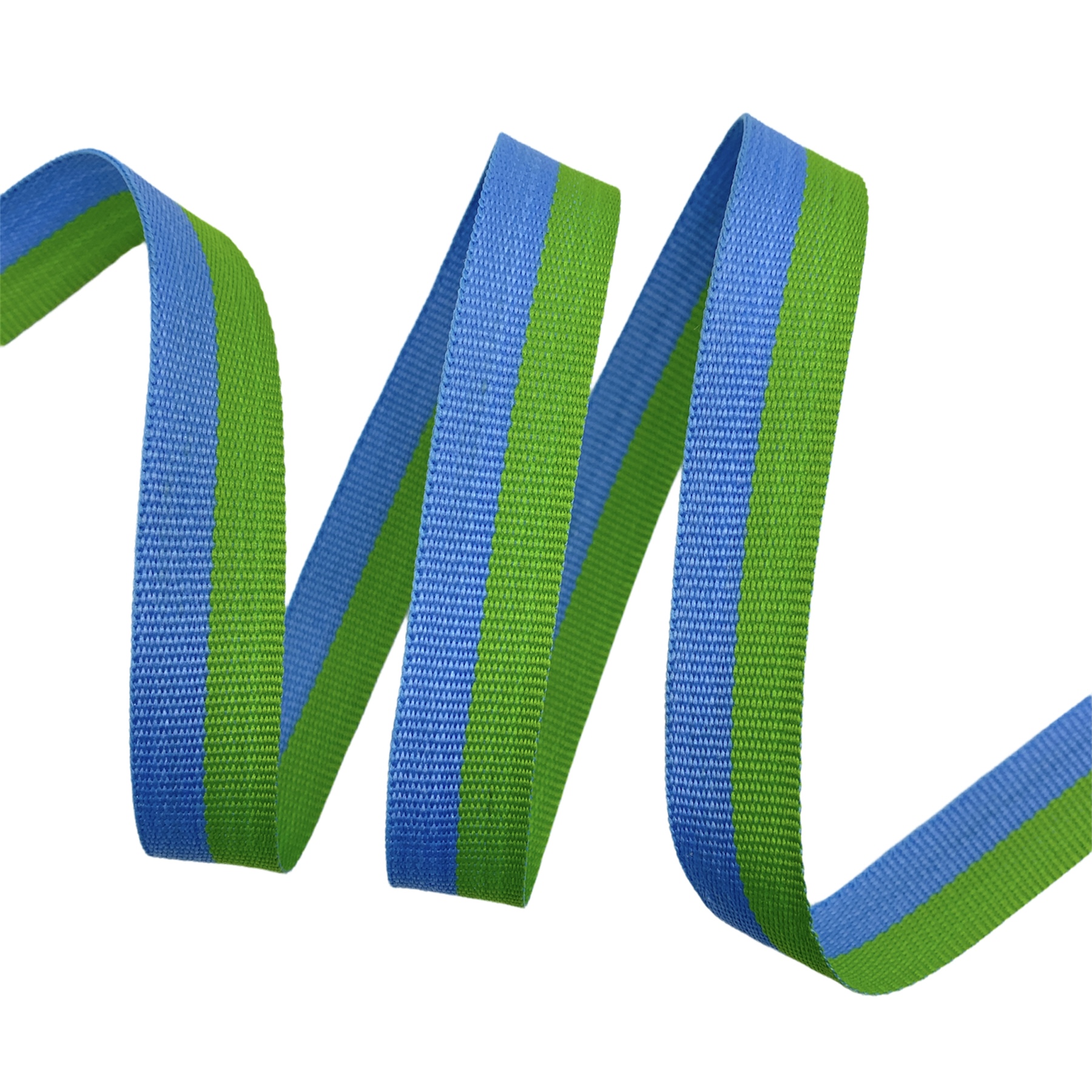 Galão Gorgurão Listrado BIC2 - 50 Metros - 15MM, Lavanda/Abacate