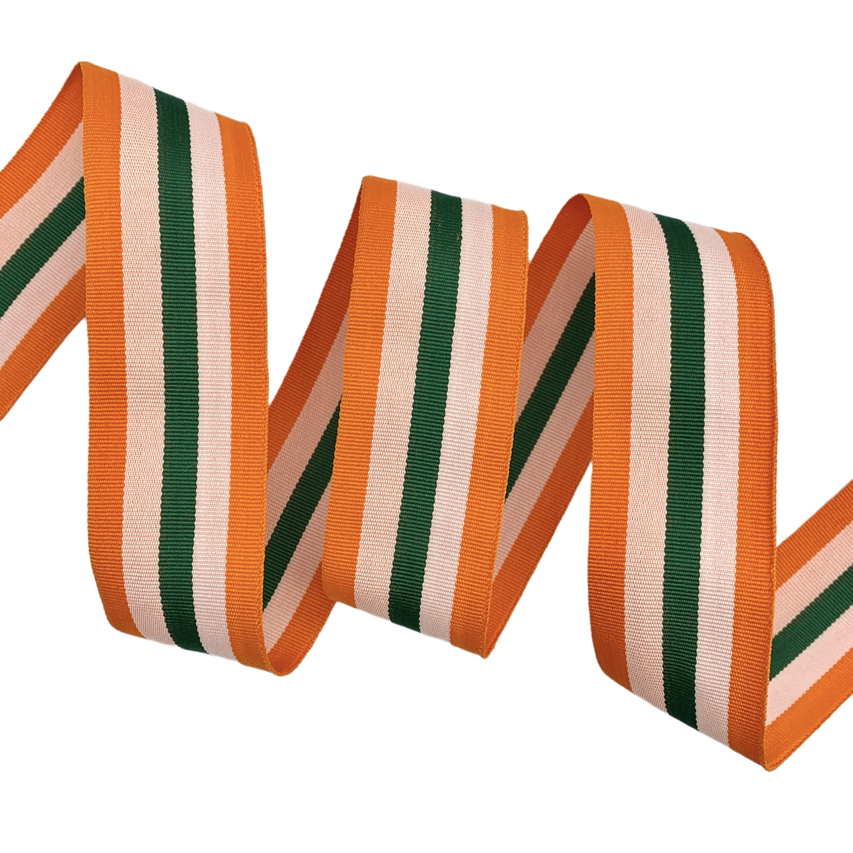 Fita Galão Listrada TRI2 - 15 Metros - 15MM, Cenoura/Branco/Bandeira