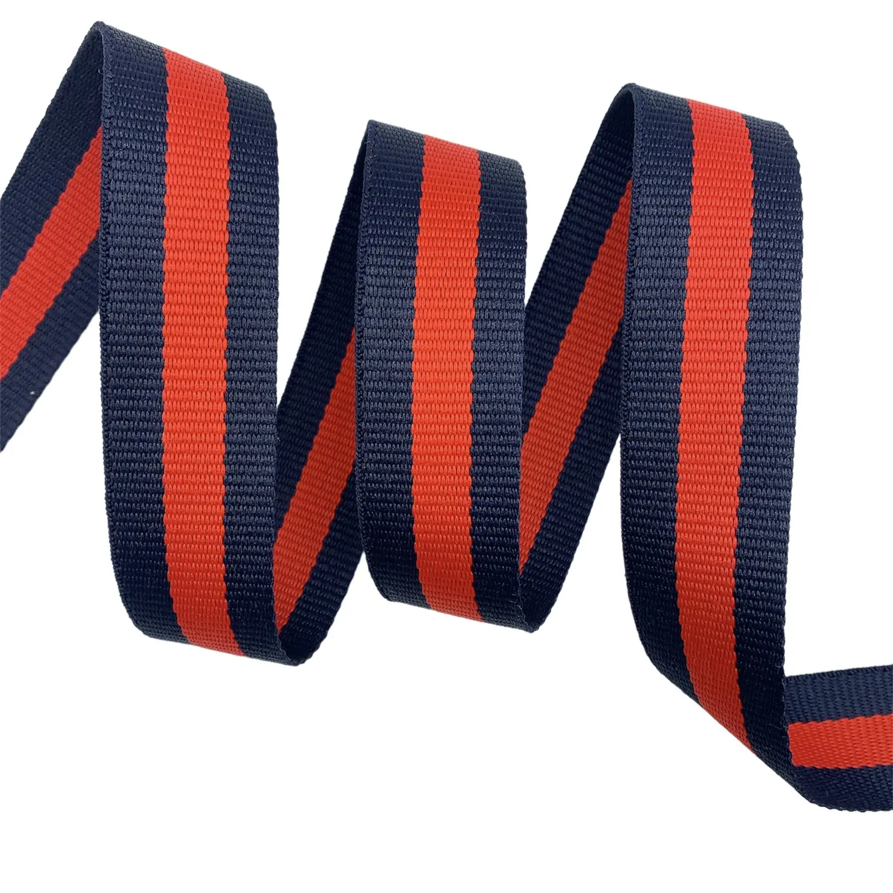 Alça Cadarço Chic Listrada AGBIC - 25 Metros - 30MM, Marinho/Vermelho