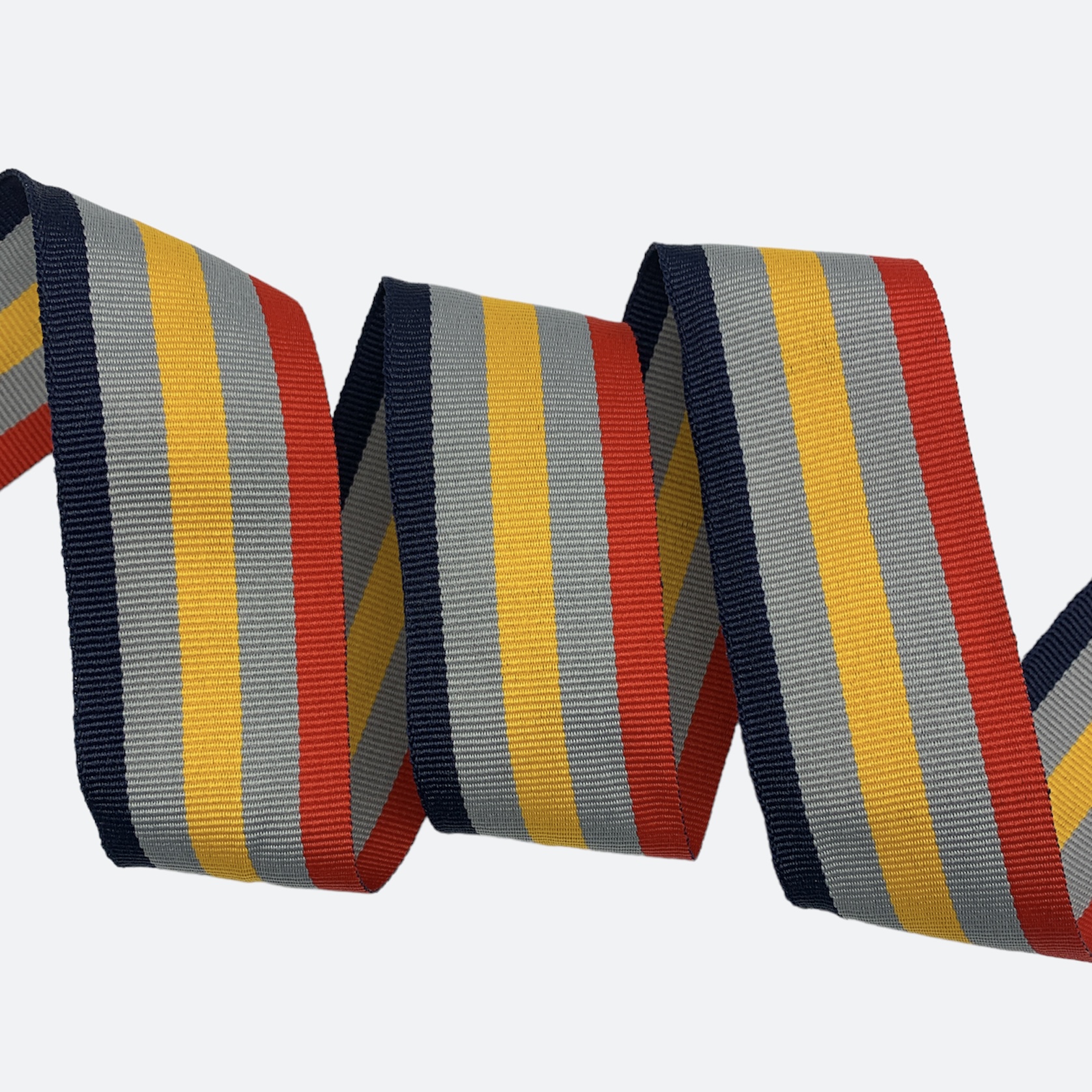 Fita Galão Listrada TETRA8 - 18 Metros - 40MM, Marinho/CinzaMD/Ouro/Vermelho