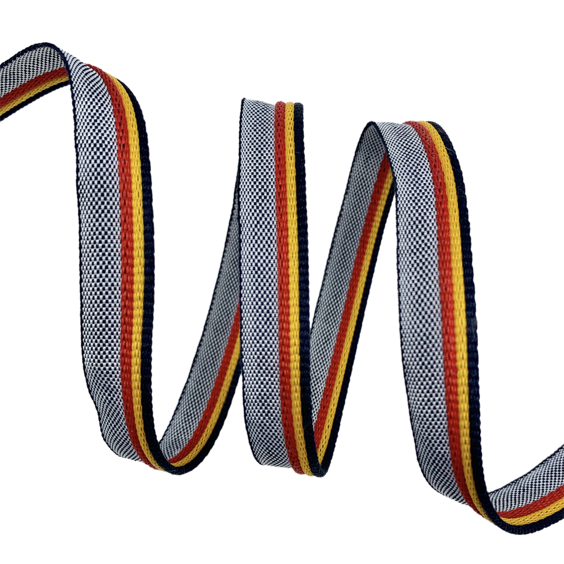 Fita Vivo Triplo 3 Bordas VV3E 12mm - 50 Metros - 13MM, Marinho/Ouro/Vermelho