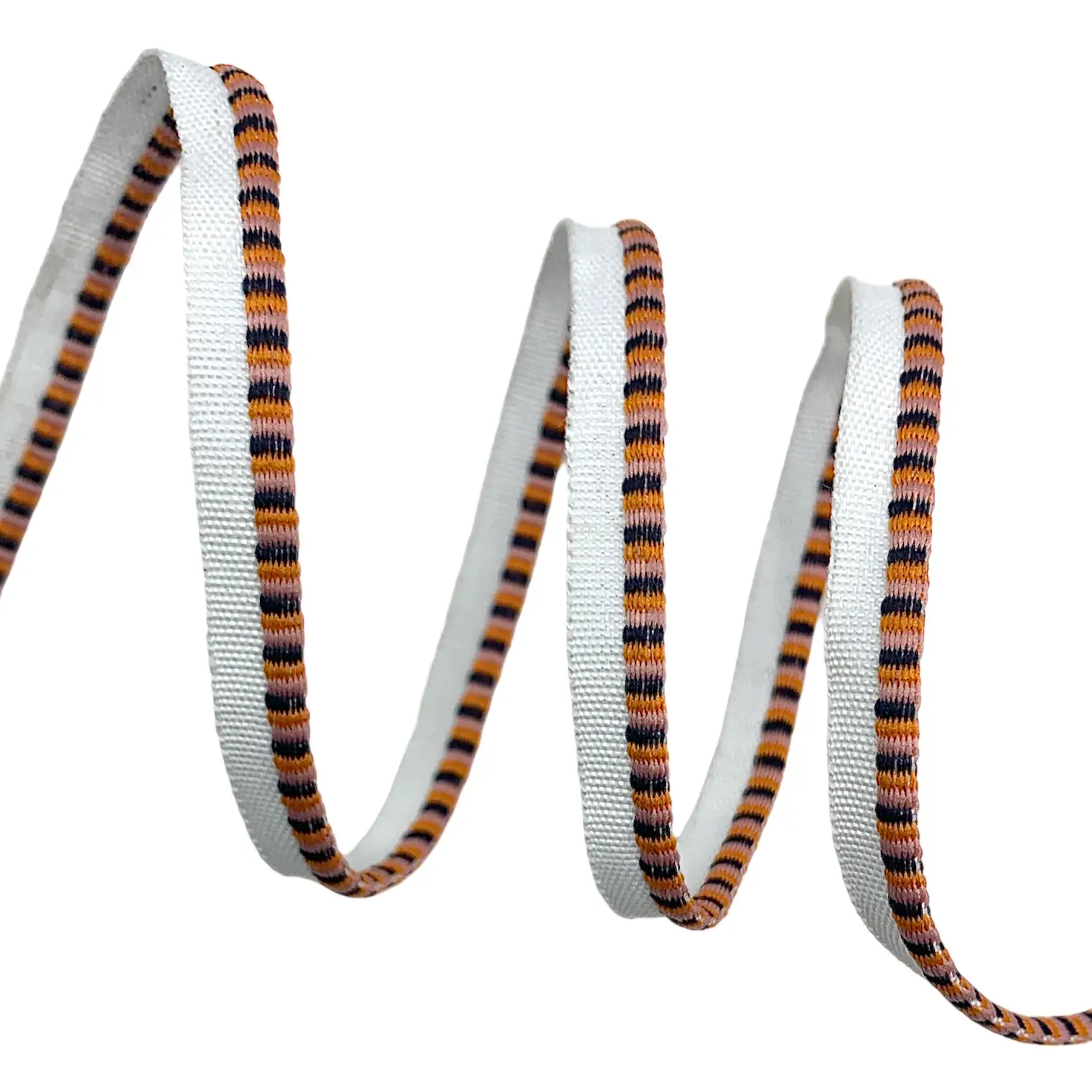 Fita Vivo Listrado modelo VVL - 50 Metros - 10MM, Marinho/Cenoura/RosaVelho