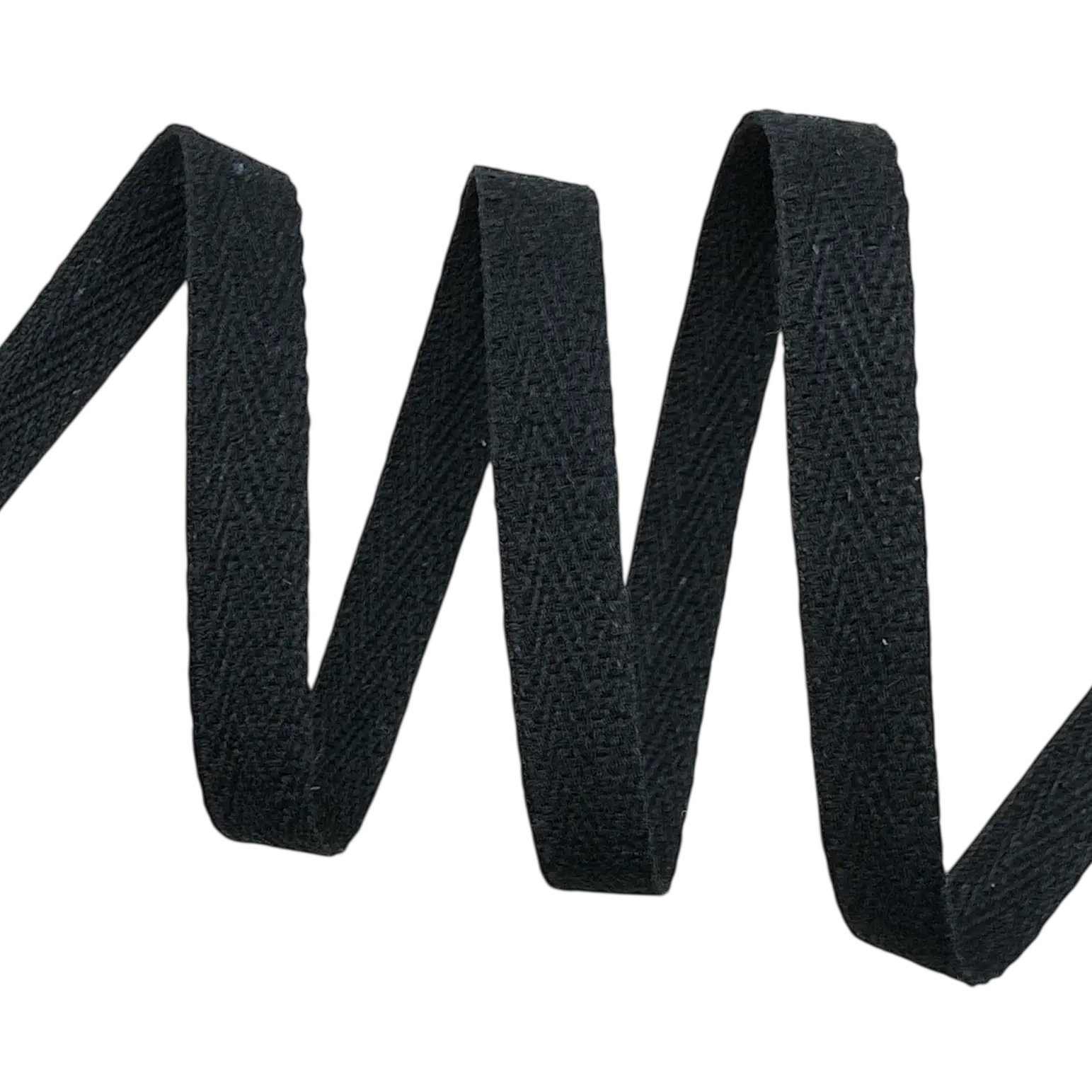 Cadarço Sarjado Grosso CADG - 50 metros - 15MM, Preto