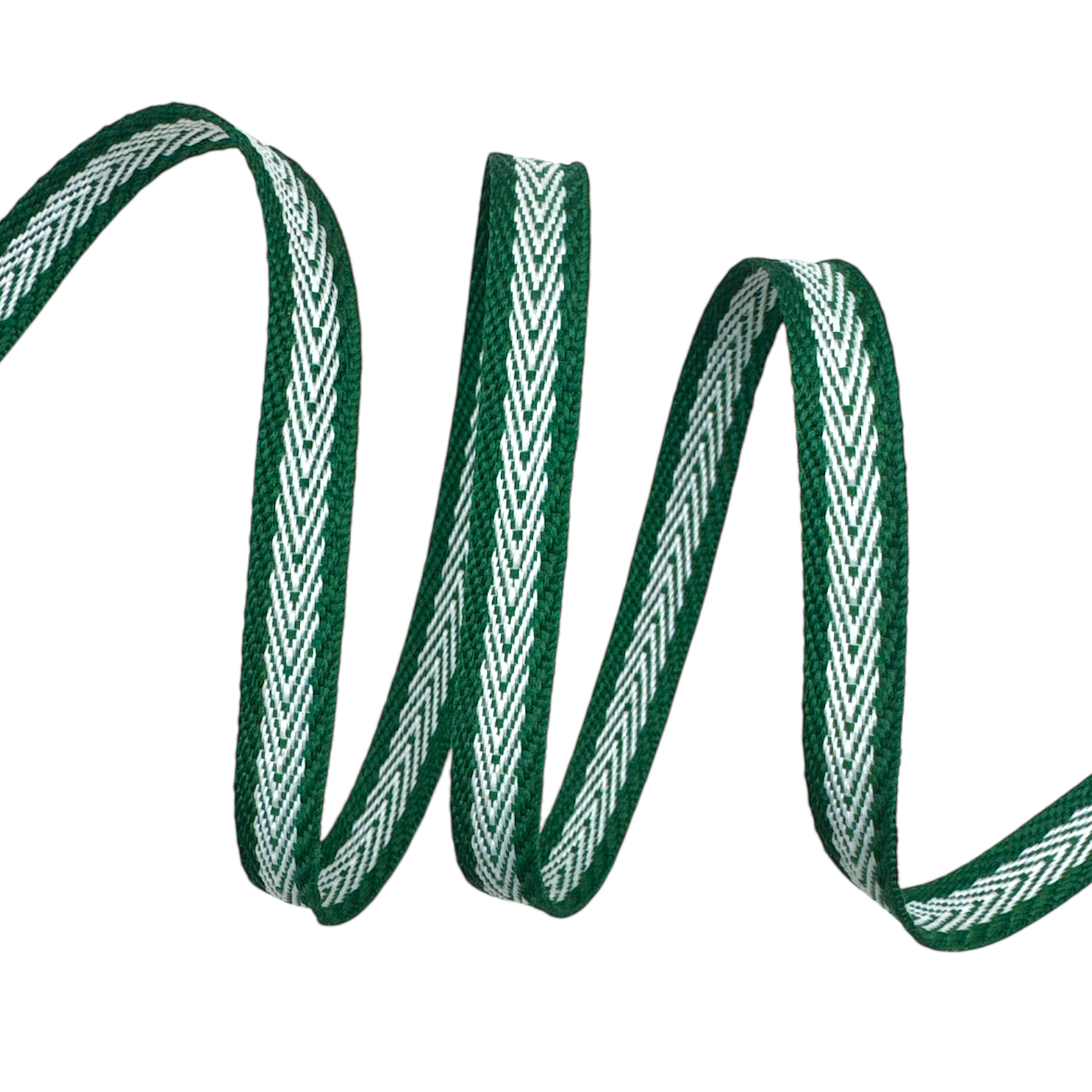 Fita Sarja Escama Listrada PESC - 29 Metros - 10MM, Bandeira/Branco