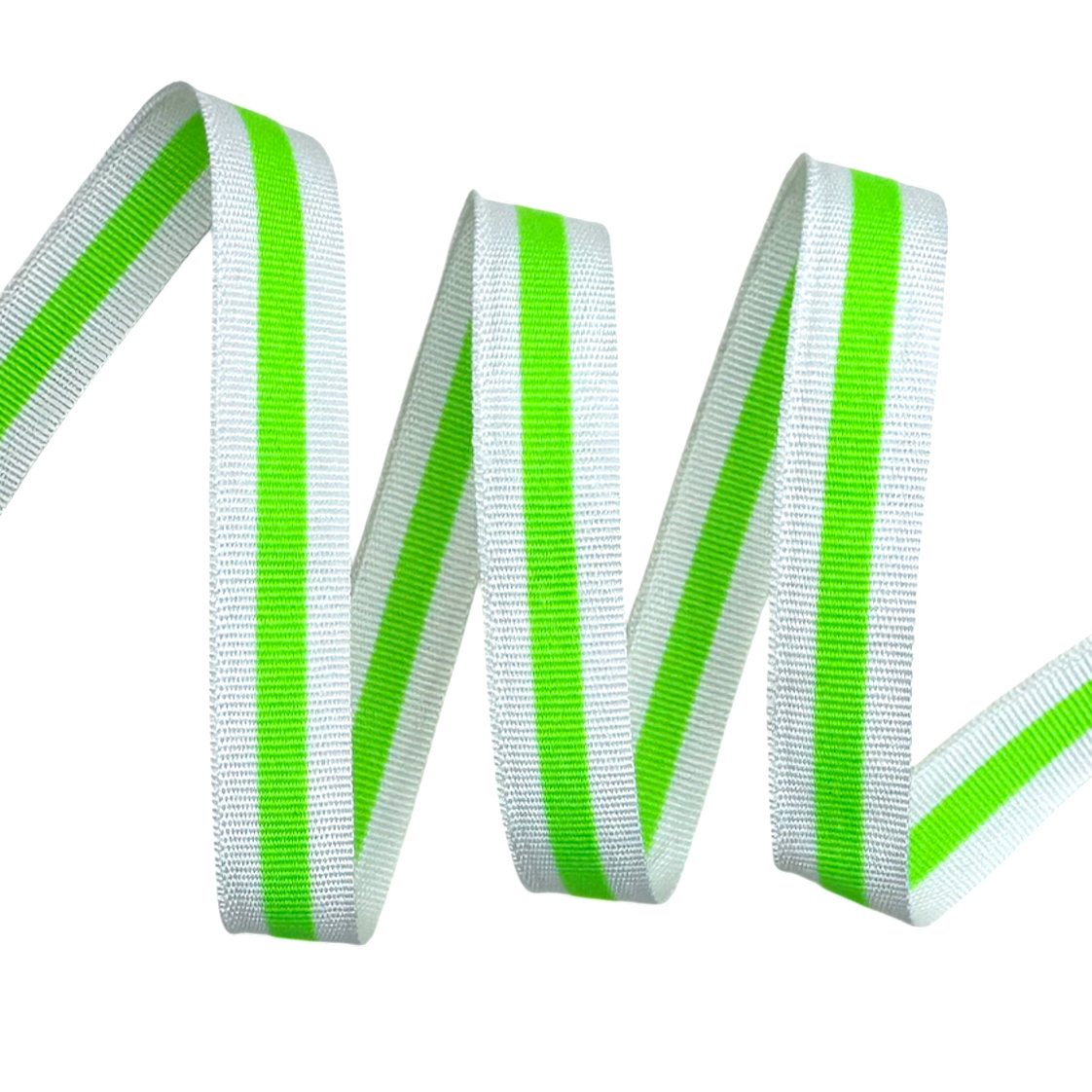 Fita Galão Listrada BIC - 33 Metros - 15MM, Branco/Limão