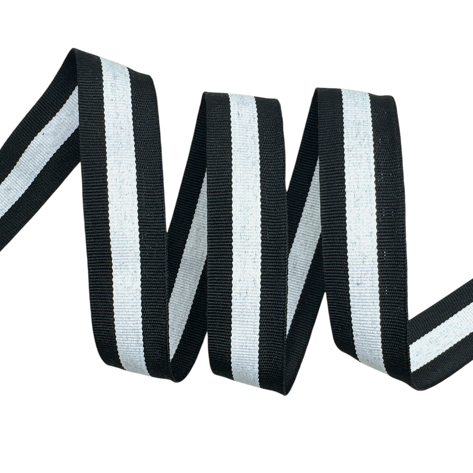 Fita Galão Listrada BIC - 32 Metros - 25MM, Preto/Branco