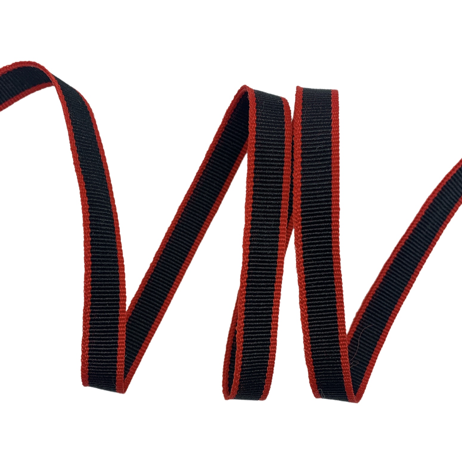 Fita Galão Listrada BIC7 - 33 Metros - 10MM, Vermelho/Preto