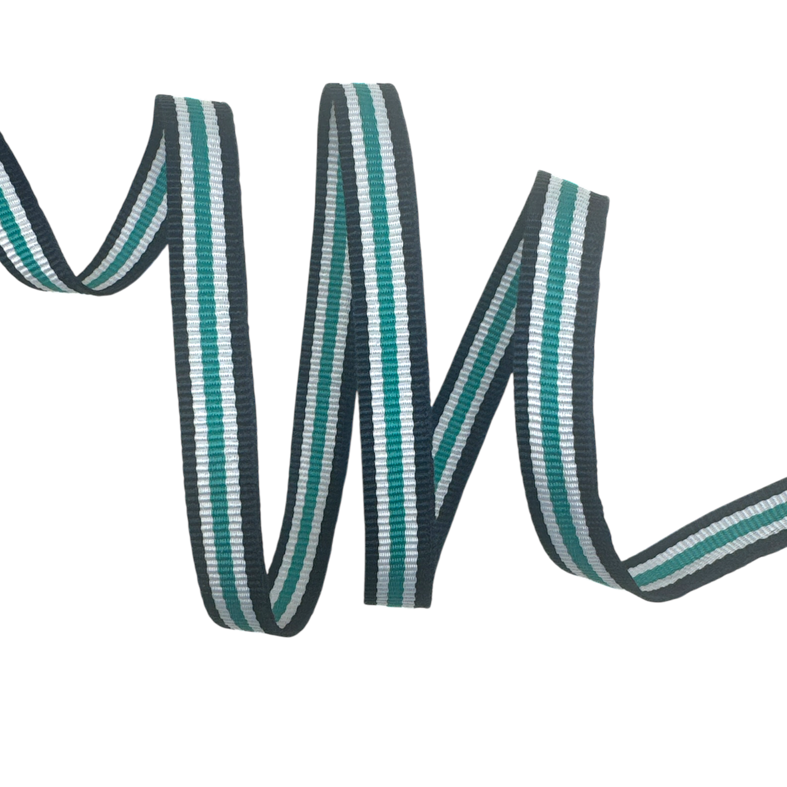 Fita Galão Listrada TRI2 - 24 Metros - 10MM, Marinho/Branco/St.James